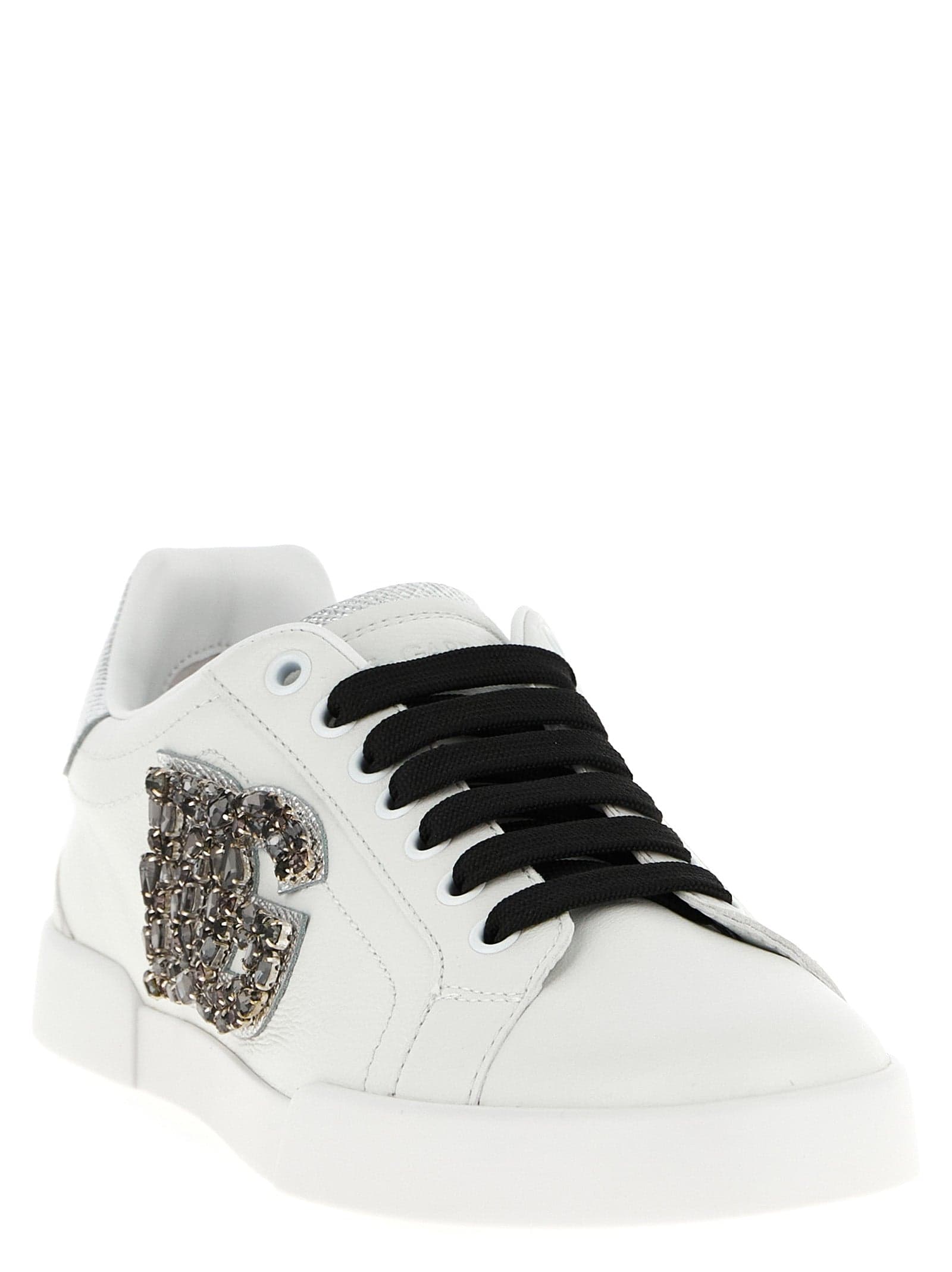Dolce & Gabbana Silver Calfskin Low Top Sneakers - 2