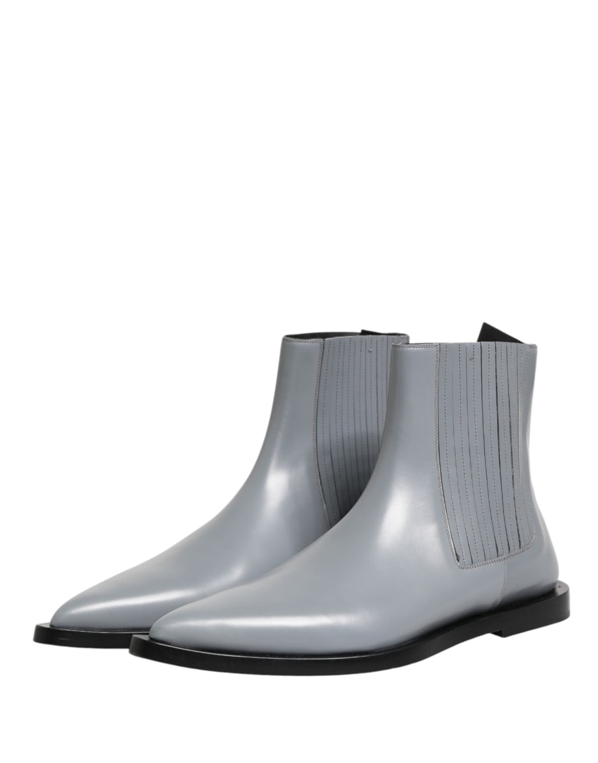 Dolce & Gabbana Light Gray Chelsea Short Ankle Boots Shoes - 3