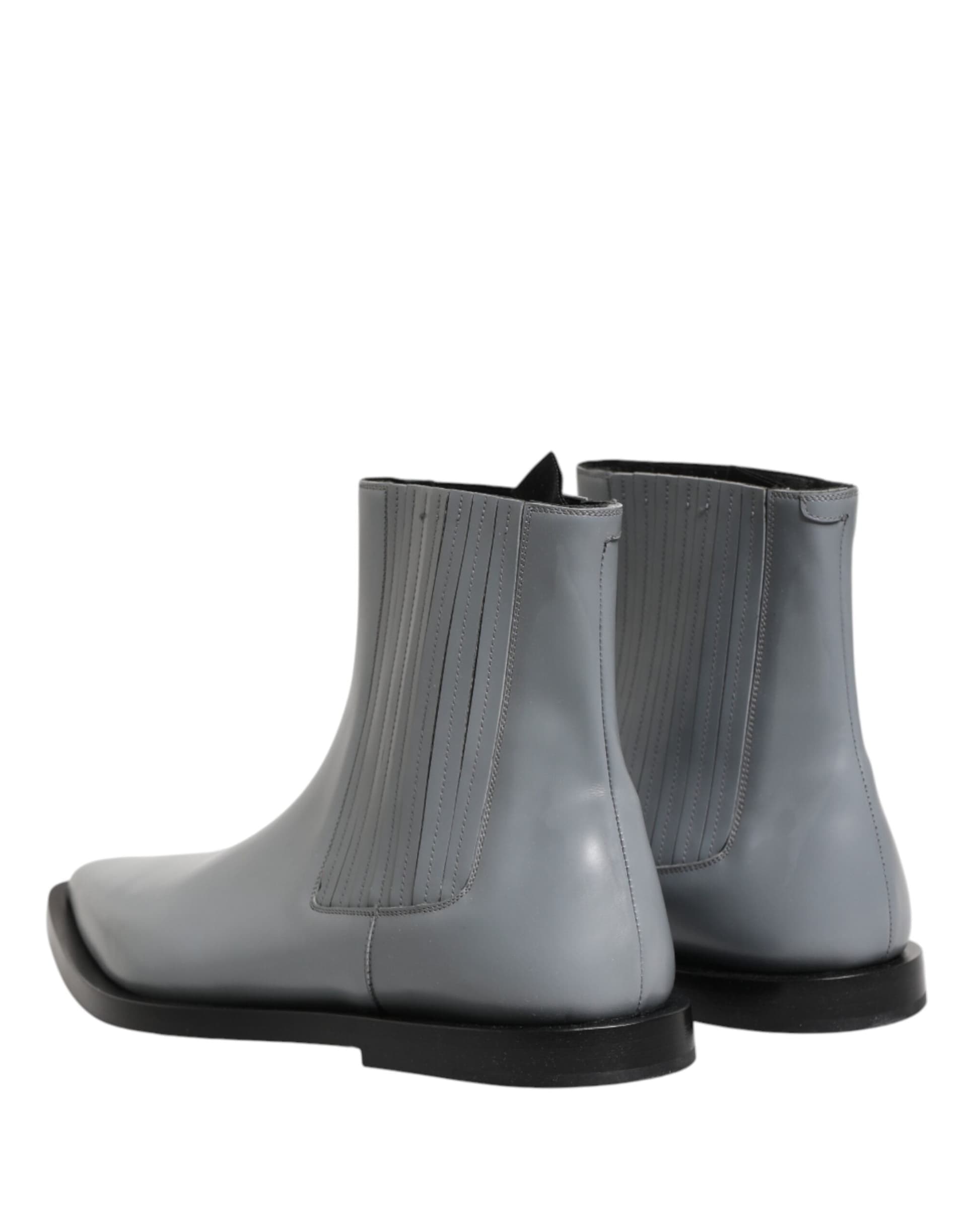Dolce & Gabbana Light Gray Chelsea Short Ankle Boots Shoes - 4