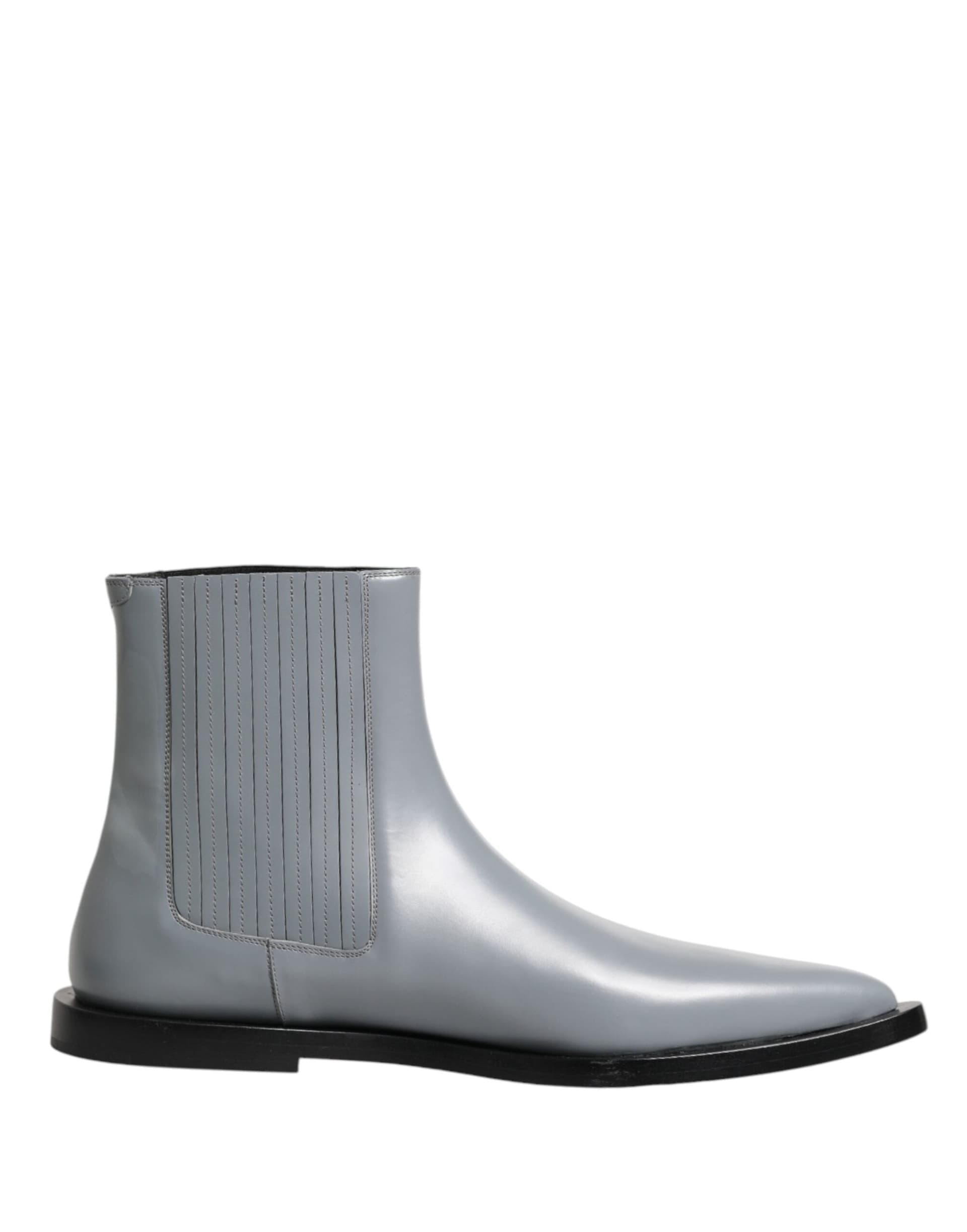 Dolce & Gabbana Light Gray Chelsea Short Ankle Boots Shoes - 7