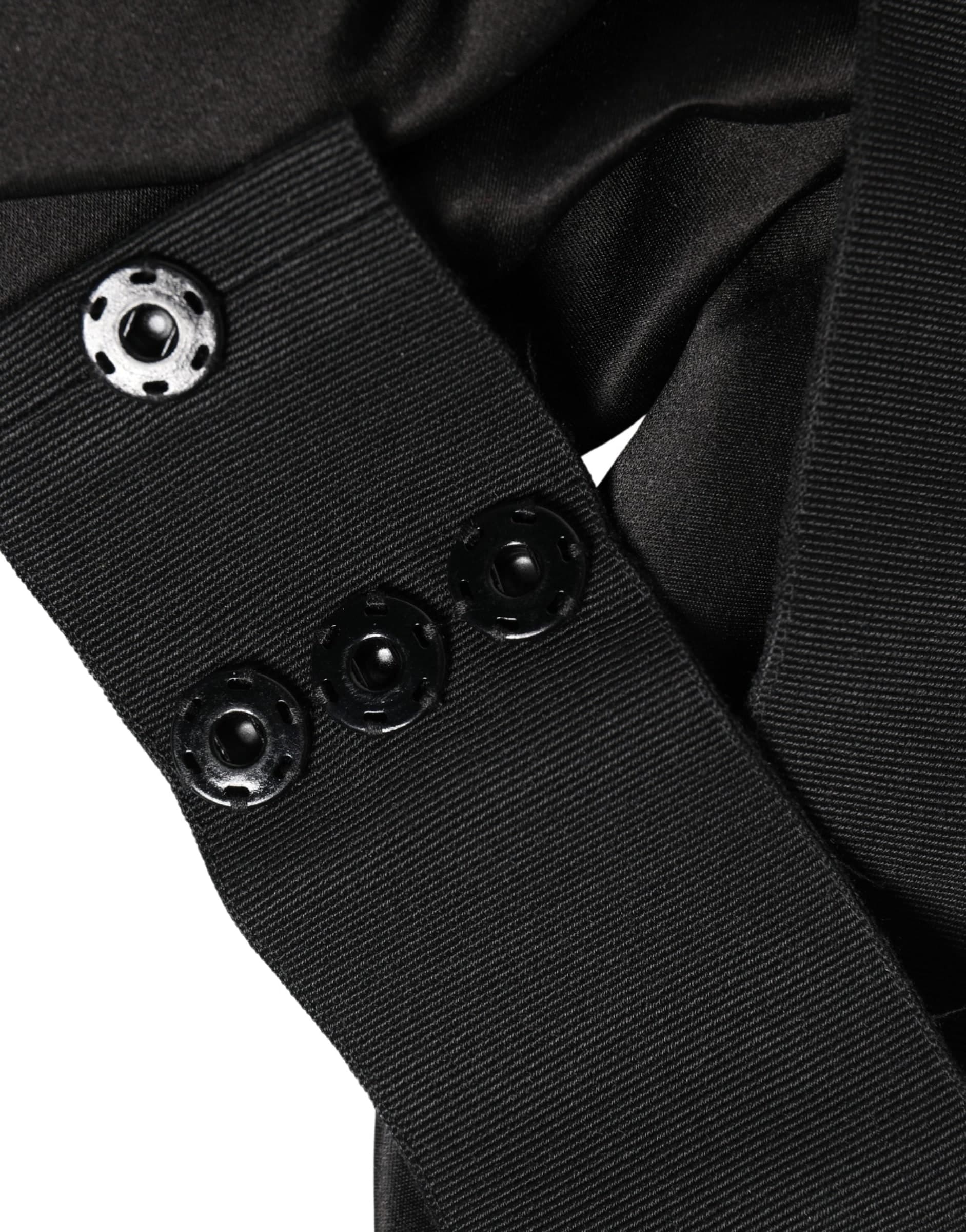 Dolce & Gabbana Black Silk Satin Sash Wide Waist Women Belt - 3