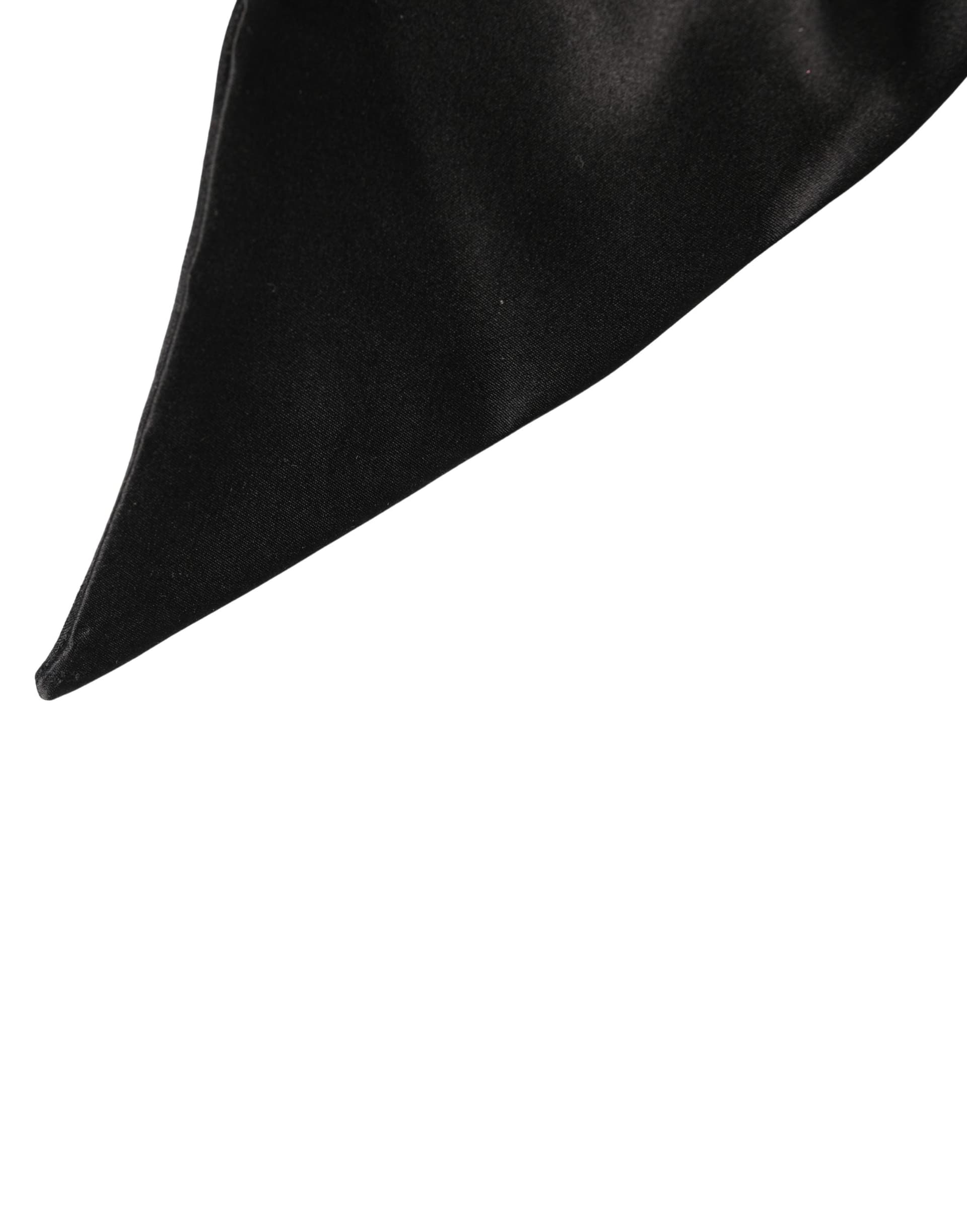 Dolce & Gabbana Black Silk Satin Sash Wide Waist Women Belt - 5