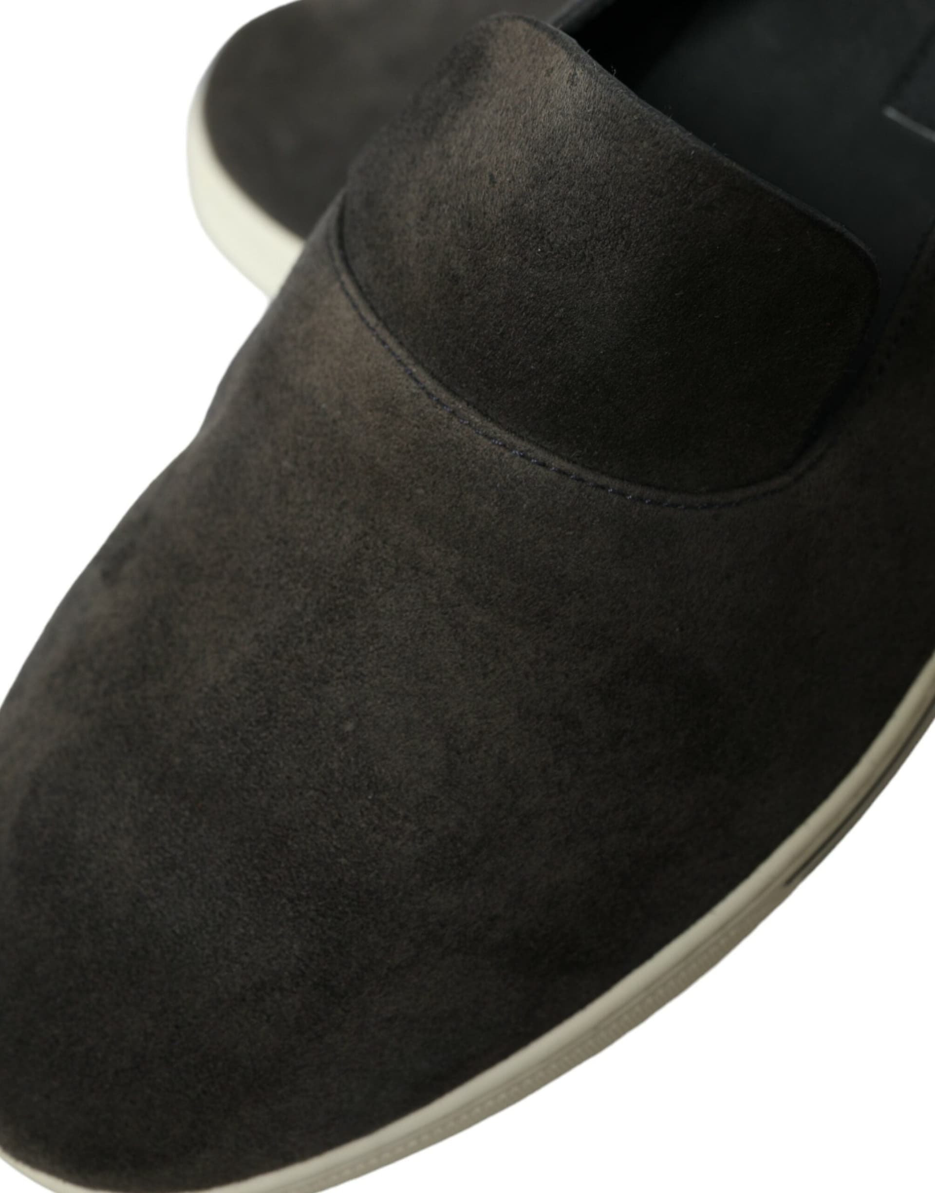 Dolce & Gabbana Blue Suede Caiman Men Loafers Slippers Shoes - 8