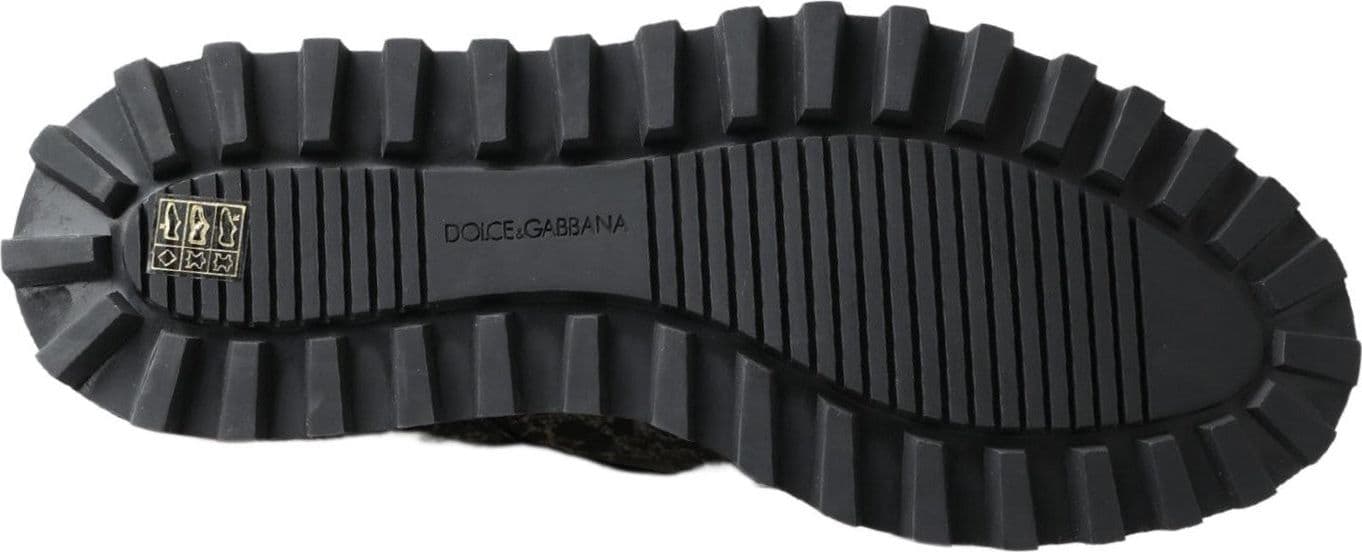 Dolce & Gabbana Black White Derby Patent Leather Shoes - 2