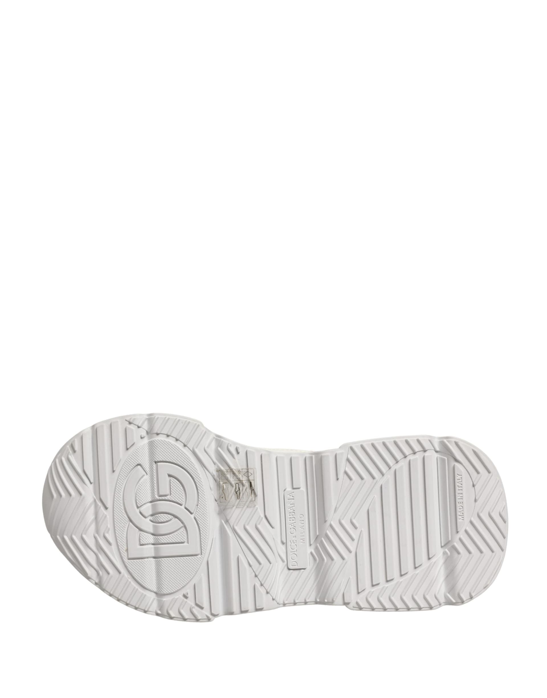 Dolce & Gabbana White Leather Daymaster Low Top Sneakers Shoes - 3