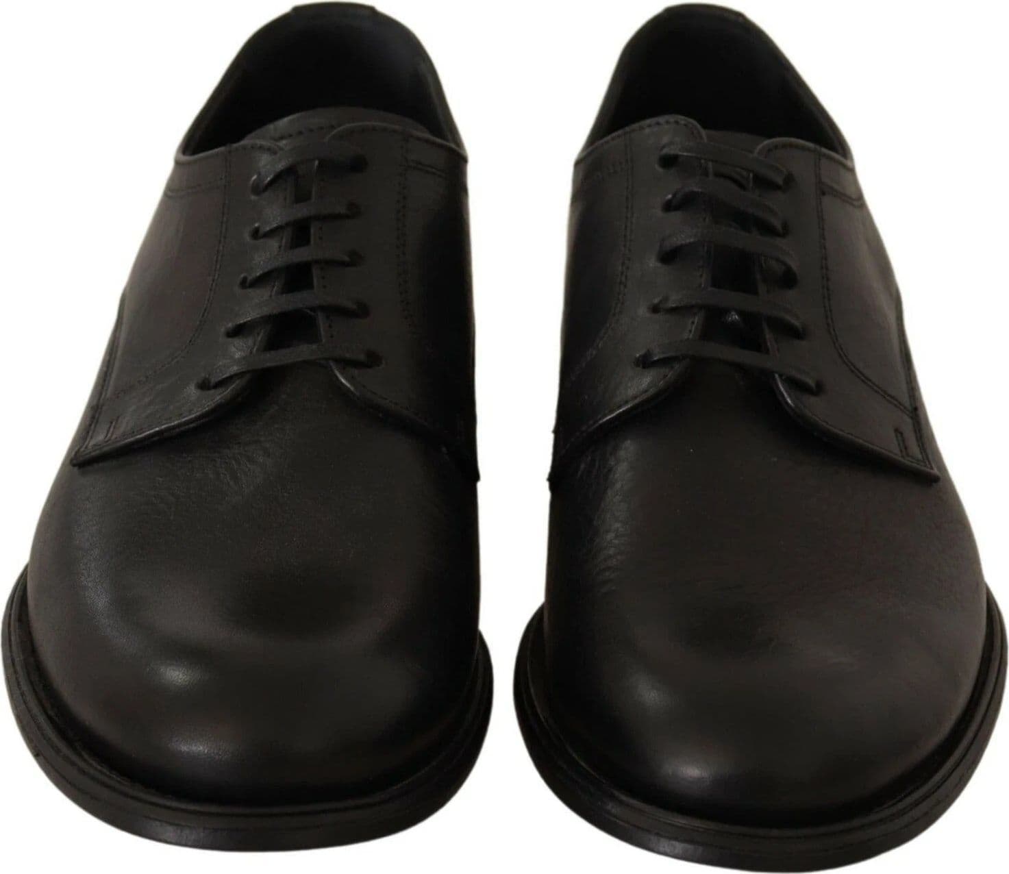 Dolce & Gabbana Black Lace Up Leather Men Formal Derby Shoes - 6