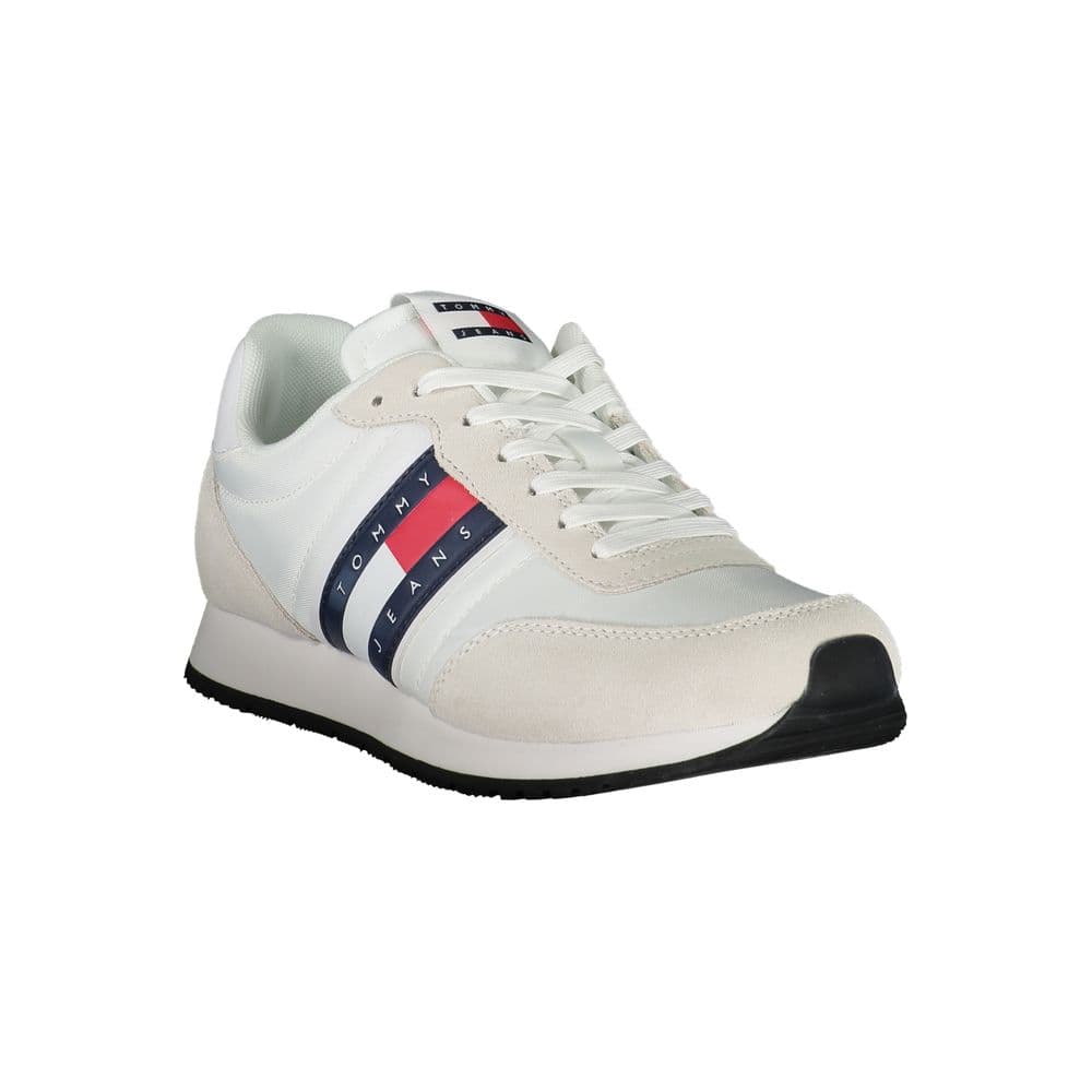 Tommy Hilfiger White Beige Polyester Men Sneaker - 2