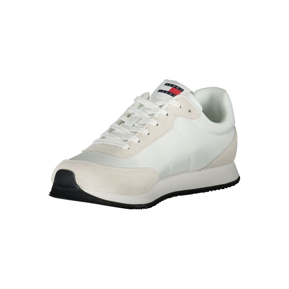 Tommy Hilfiger White Beige Polyester Men Sneaker - 3