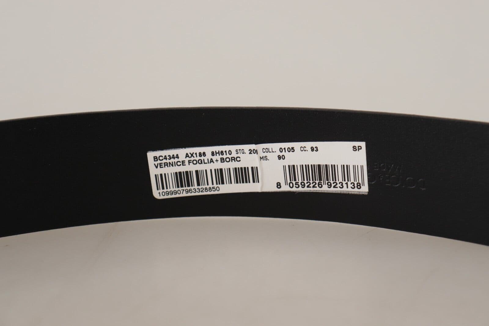 Dolce & Gabbana Blue Patent Leather Vernice Silver Logo Buckle Belt - 6