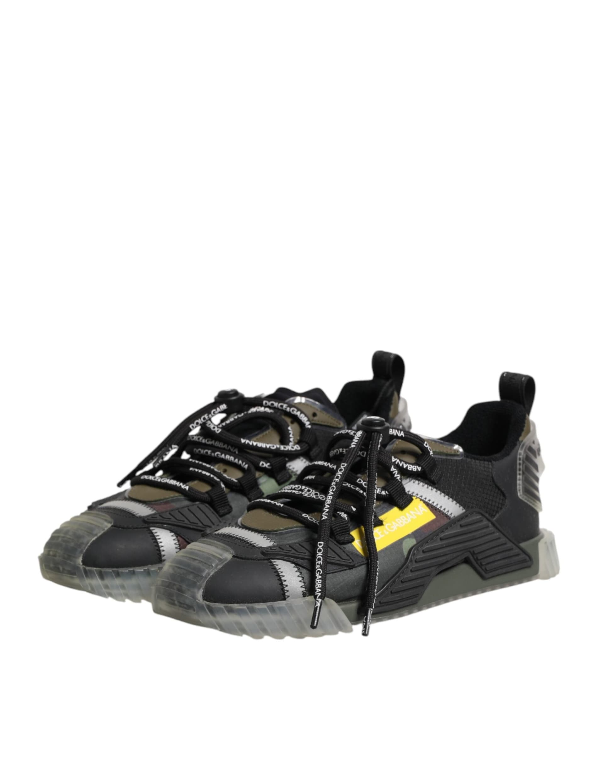 Dolce & Gabbana Multicolor Lace Up Low Top NS1 Sneakers Shoes - 3