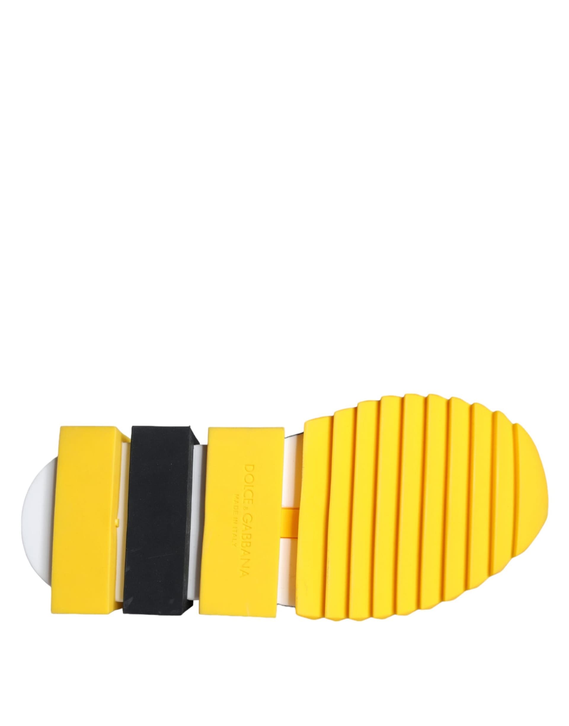 Dolce & Gabbana Yellow Sorrento Crystals Sneakers Womens Shoes - 6