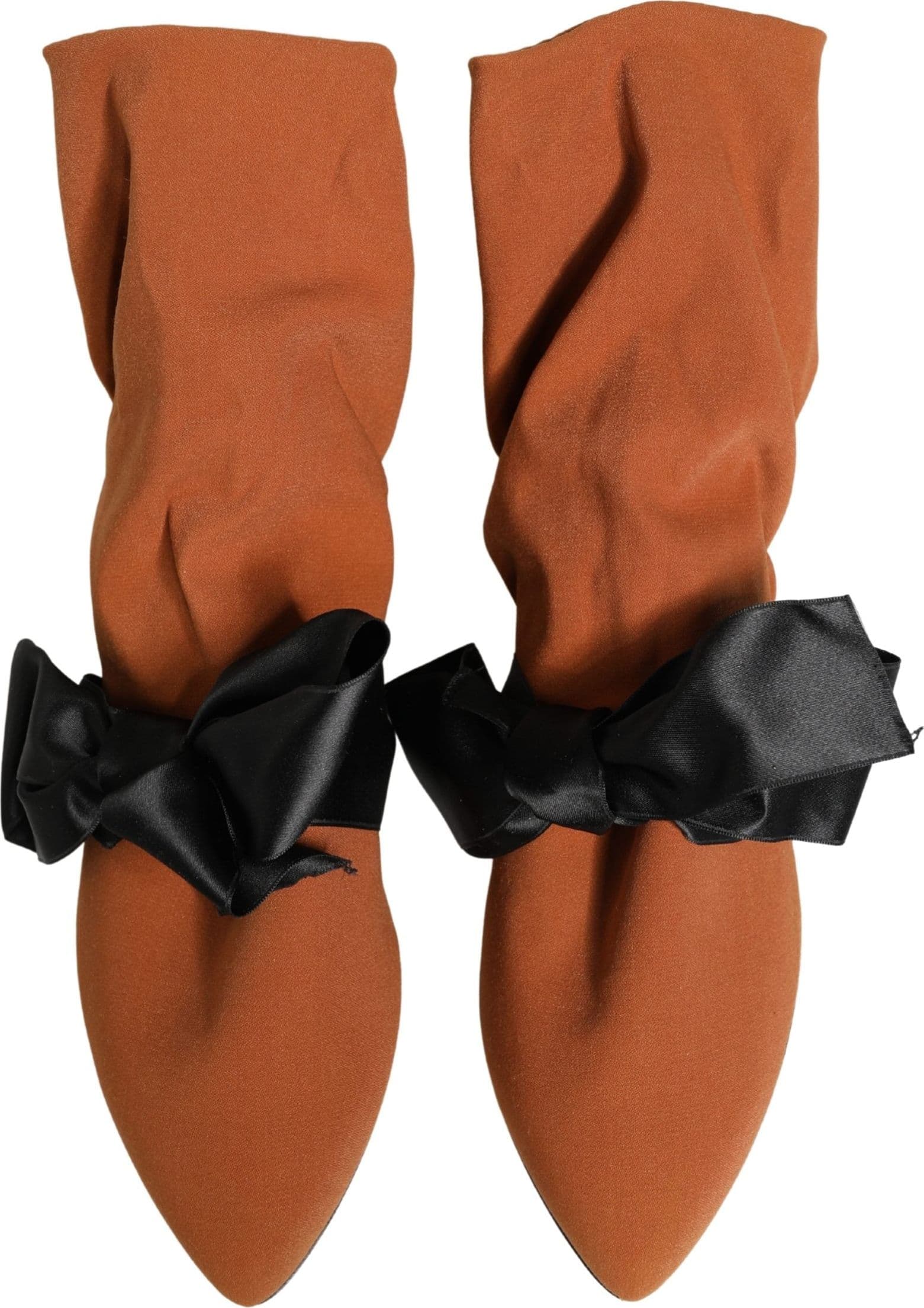 Dolce & Gabbana Brown Black Suede Boots Shoes - 2