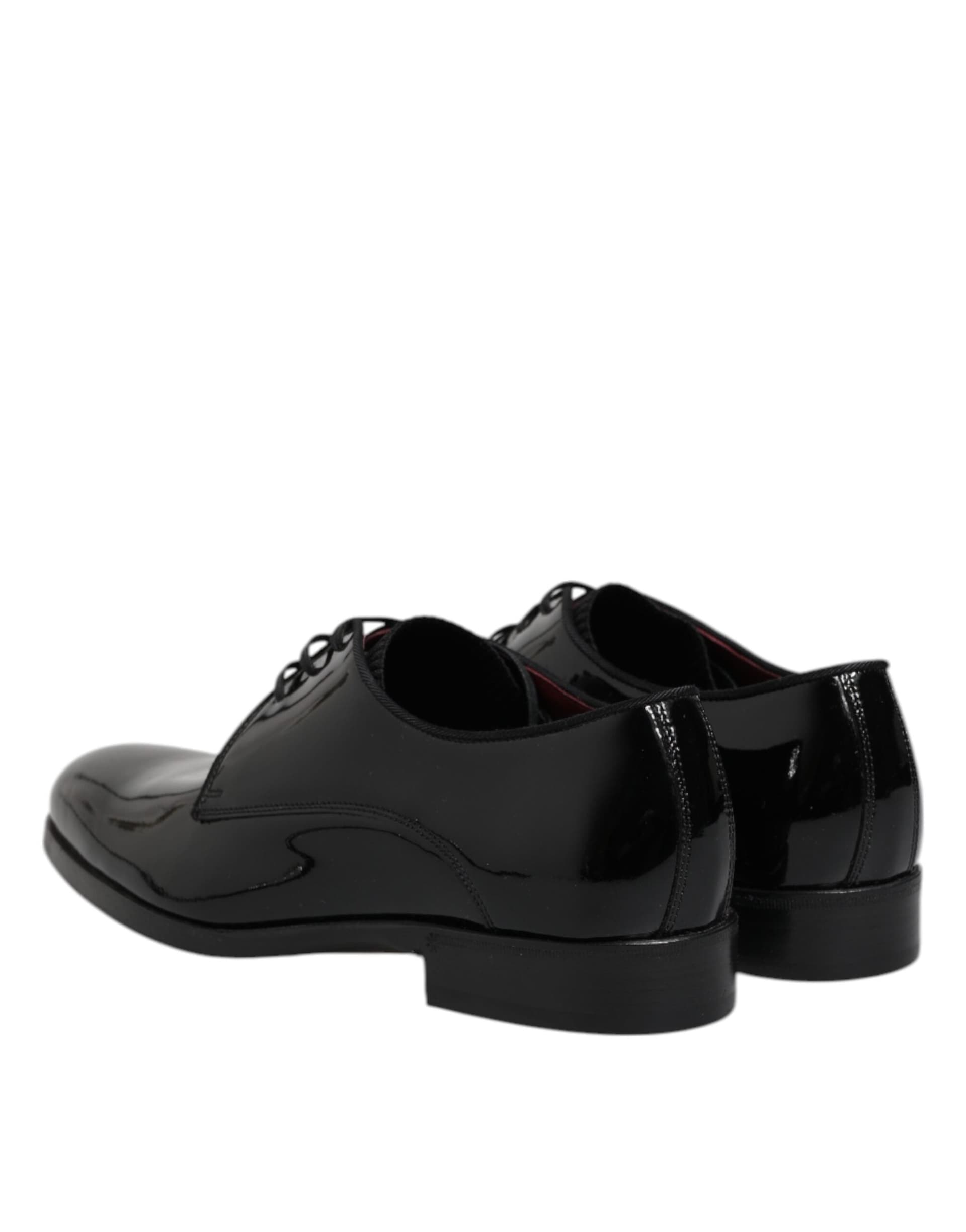 Dolce & Gabbana Black Leather Lace Up Men Derby Formal Shoes - 4