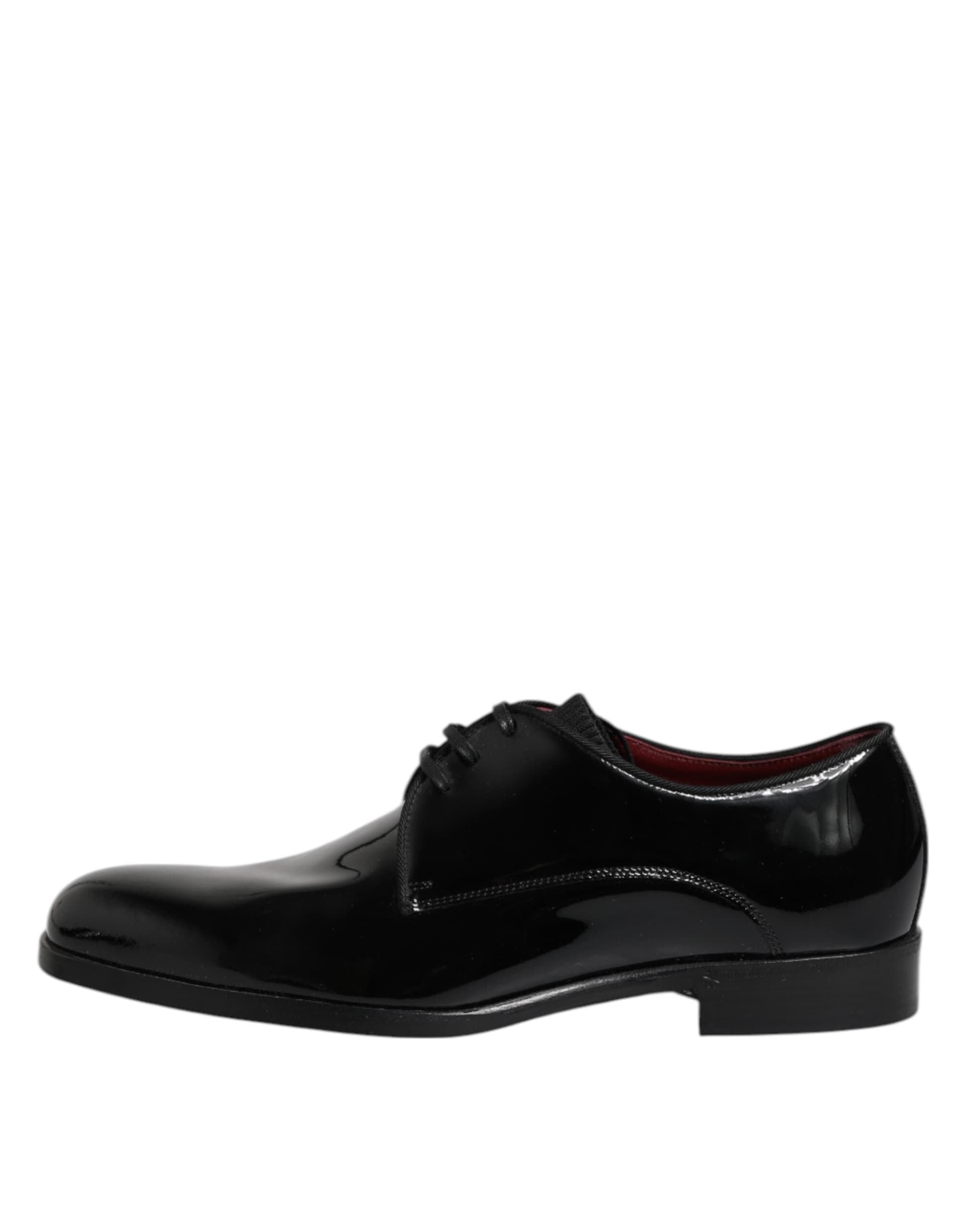 Dolce & Gabbana Black Leather Lace Up Men Derby Formal Shoes - 5