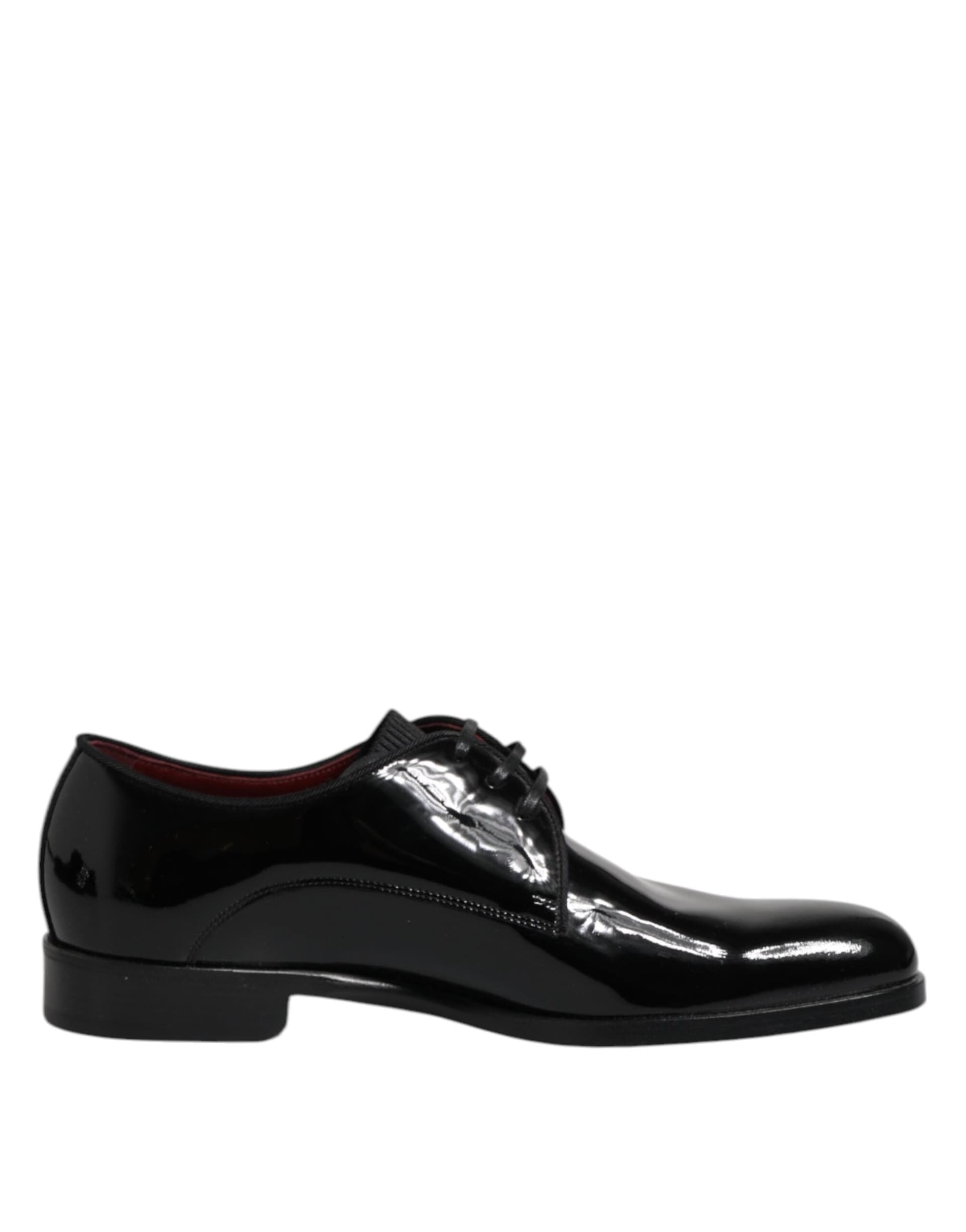Dolce & Gabbana Black Leather Lace Up Men Derby Formal Shoes - 6