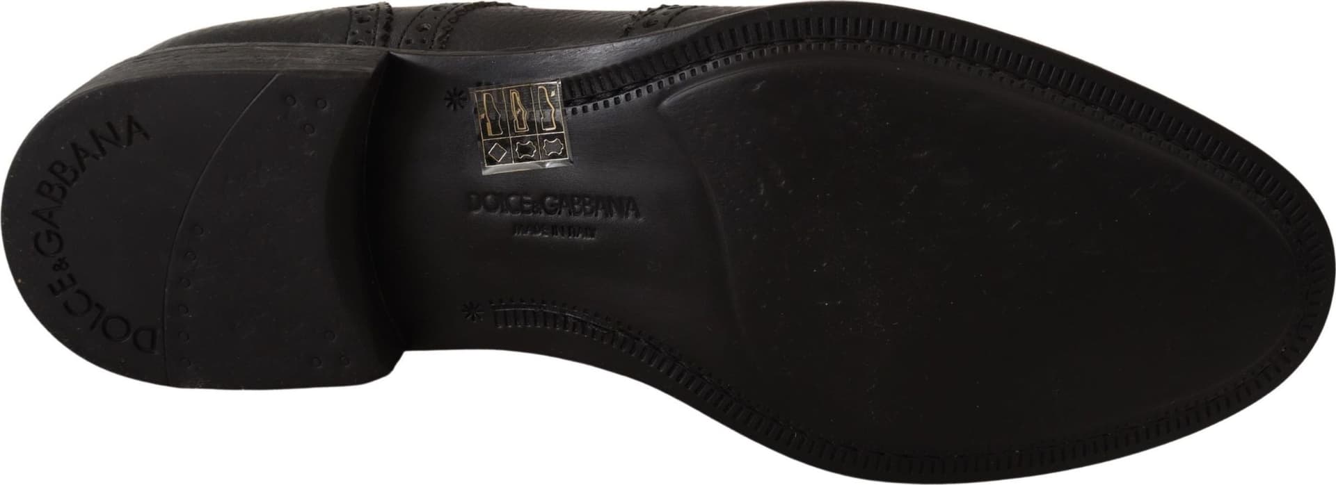 Dolce & Gabbana Black Leather Oxford Wingtip Formal Dress Shoes - 5