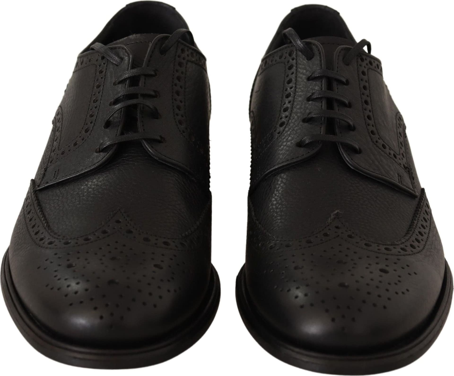 Dolce & Gabbana Black Leather Oxford Wingtip Formal Dress Shoes - 6
