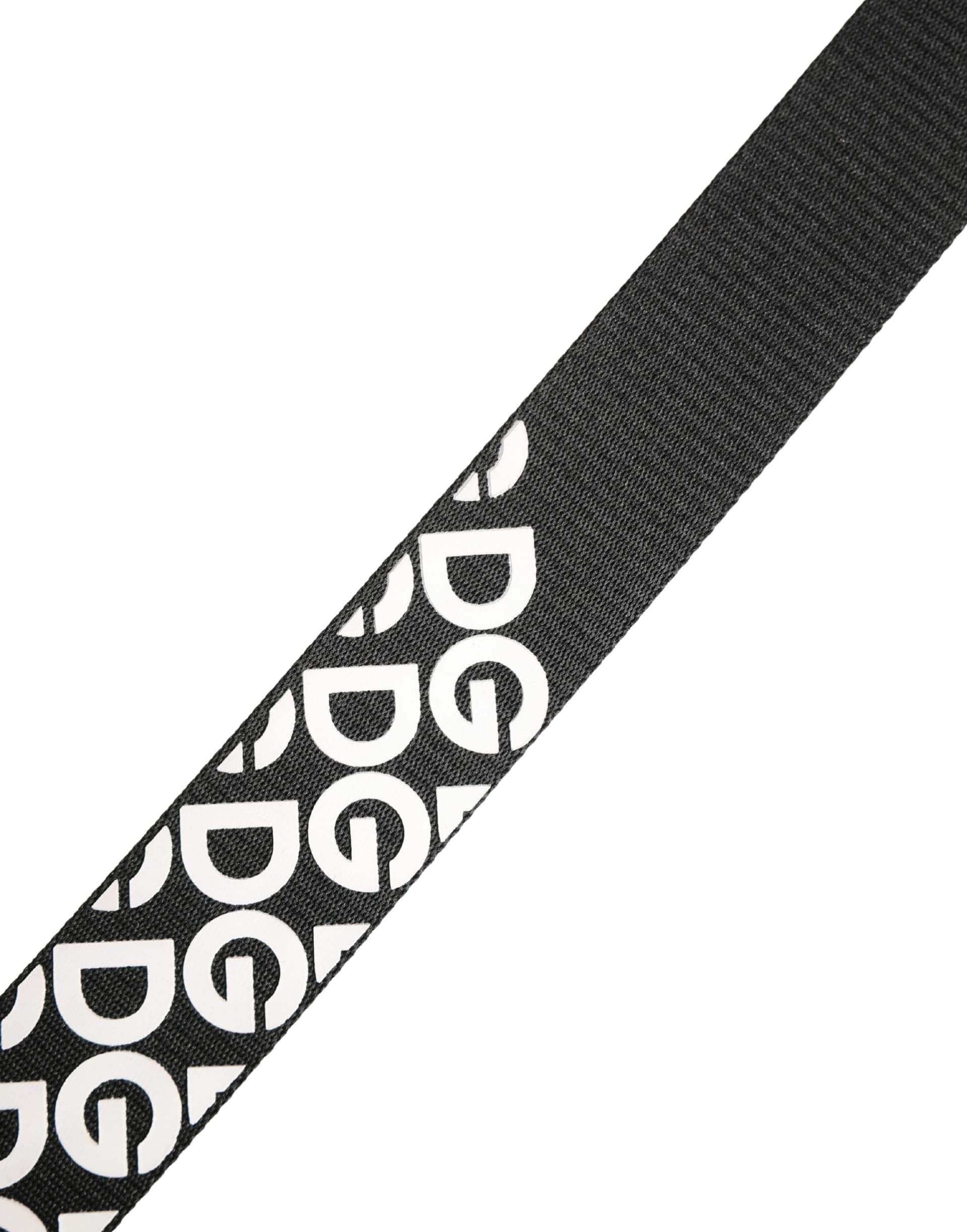 Dolce & Gabbana White Black Logo Leather Metal Buckle Belt - 6