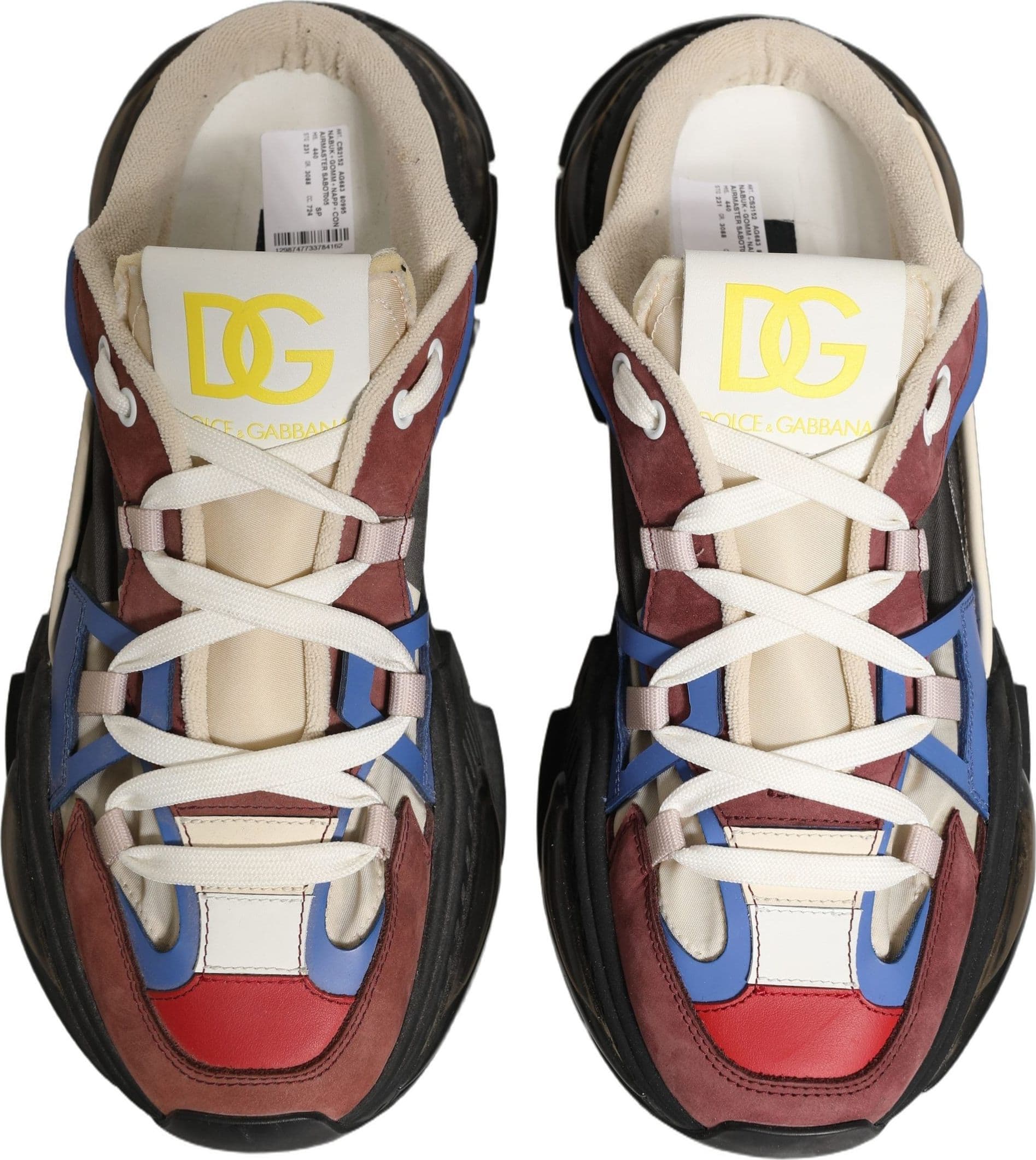 Dolce & Gabbana Multicolor Panelled Airmaster Sneakers Shoes - 3