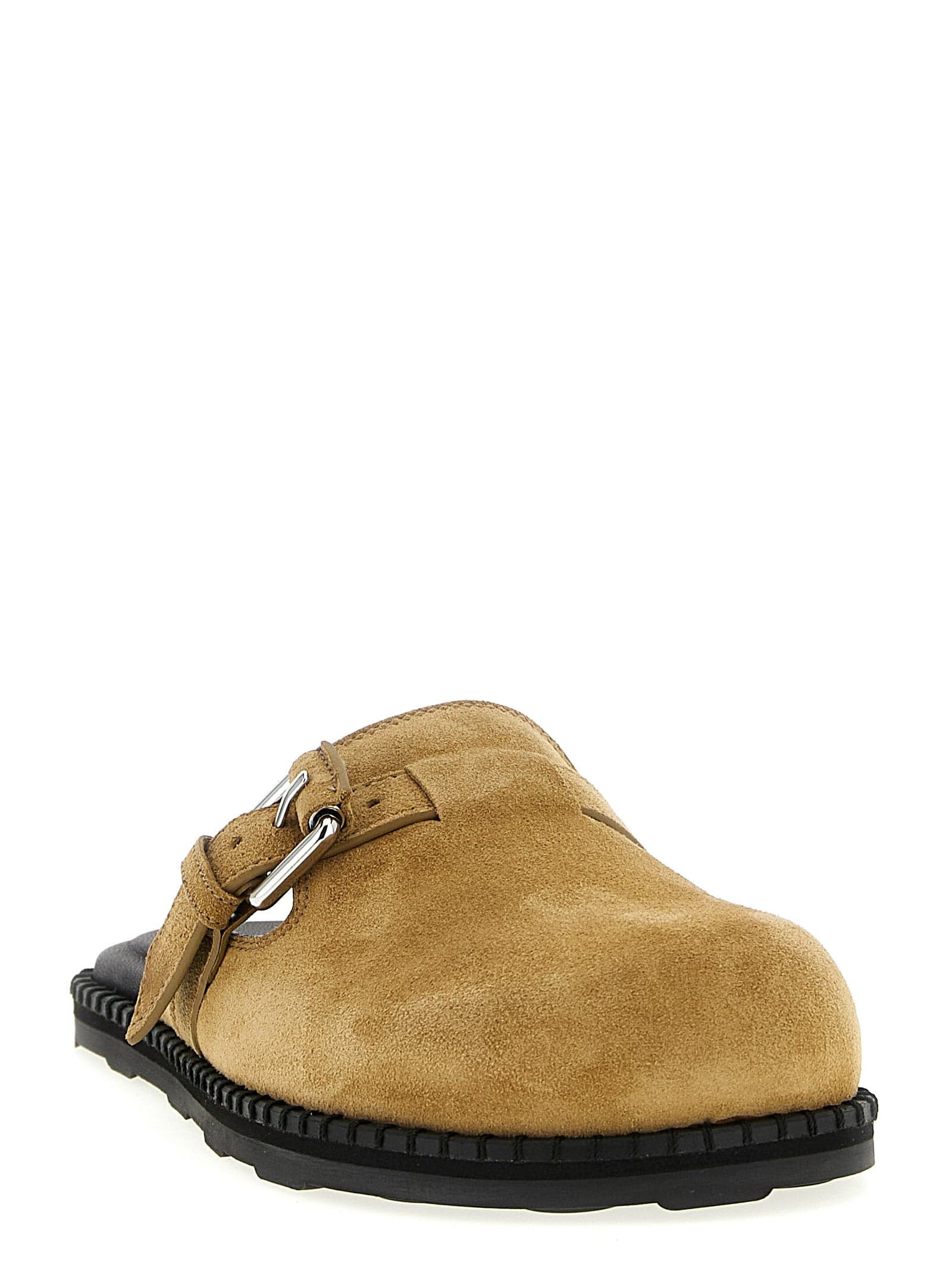 Moschino Beige Leather Clogs - 2