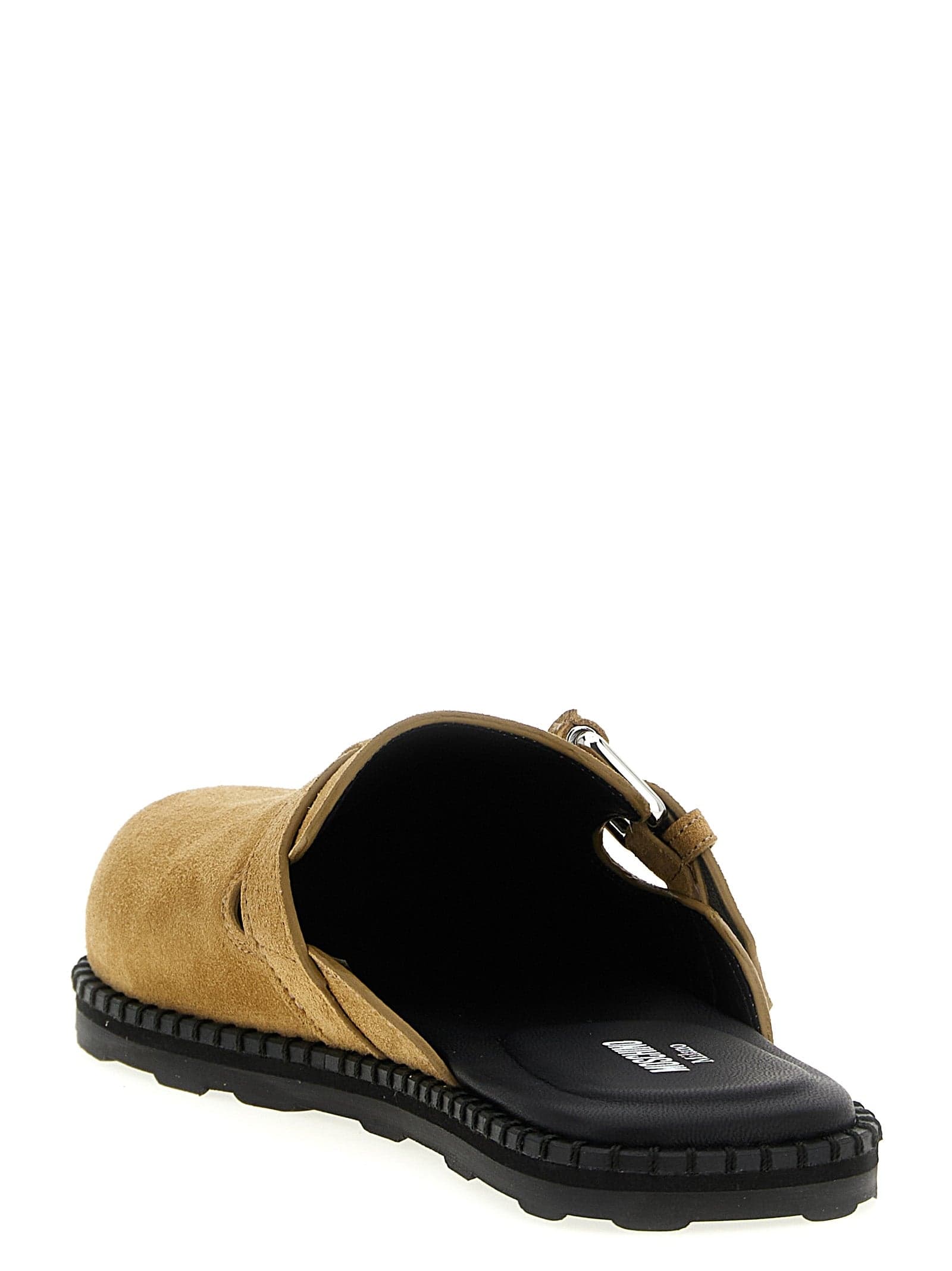 Moschino Beige Leather Clogs - 3