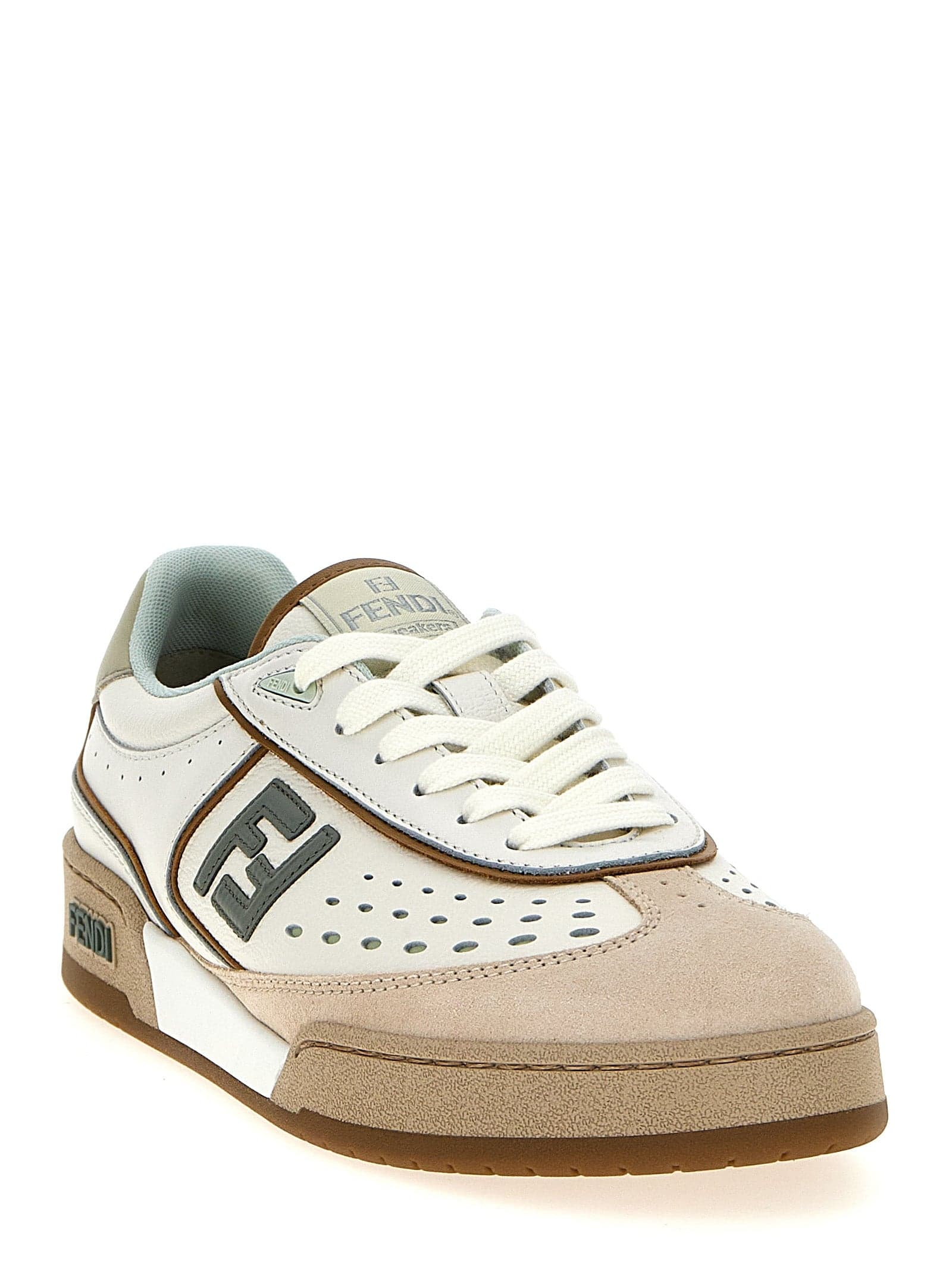 Fendi Beige Leather Sneakers - 2