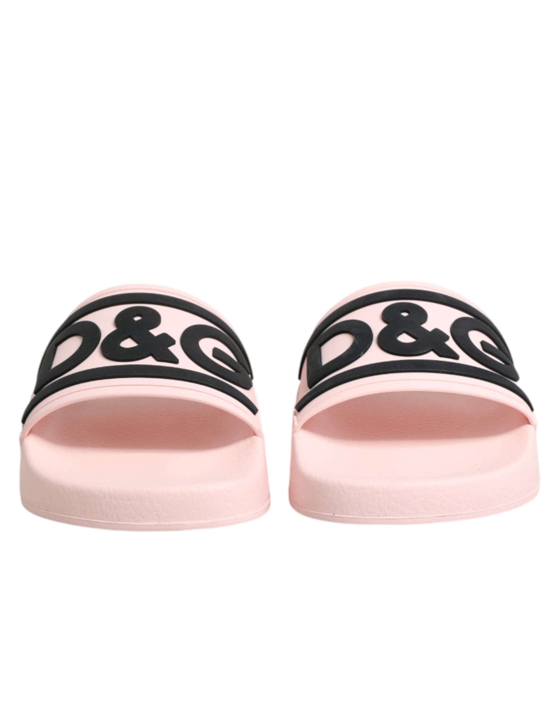 Dolce & Gabbana Pink Rubber Slides Sandals Beachwear Shoes - 6