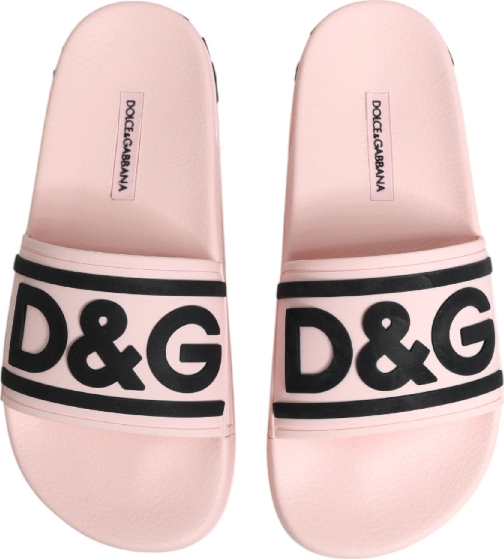 Dolce & Gabbana Pink Rubber Slides Sandals Beachwear Shoes - 7
