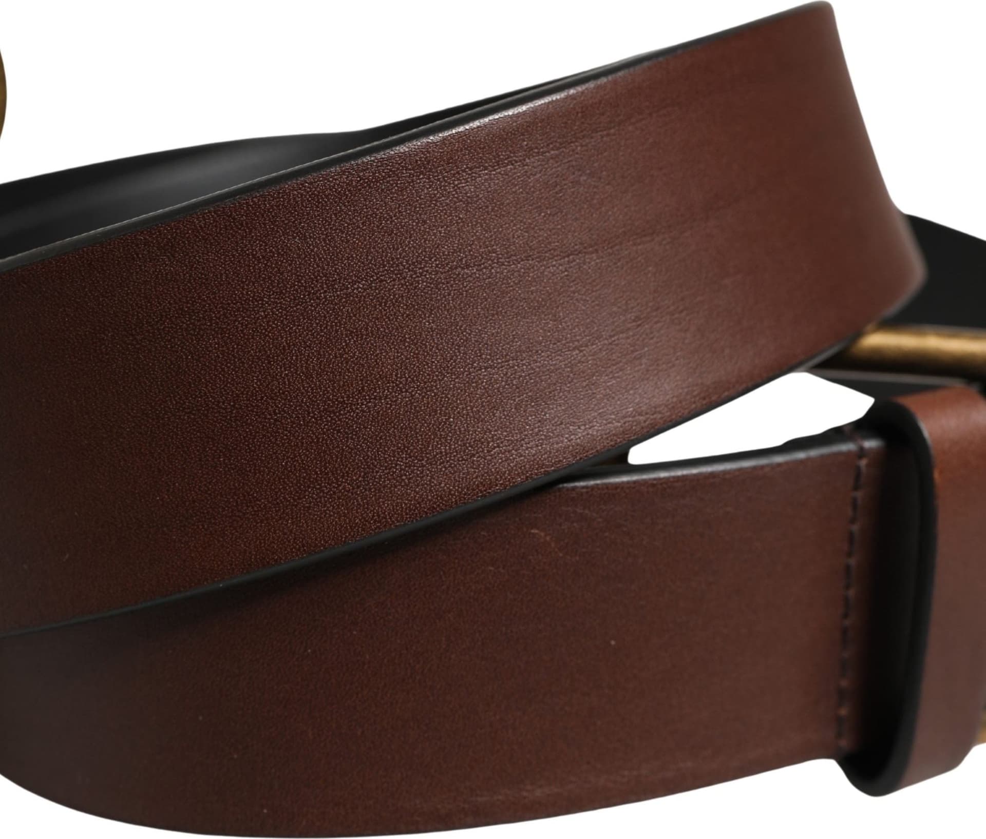 Dolce & Gabbana Men Brown Classic Leather Metal Buckle Belt - 5