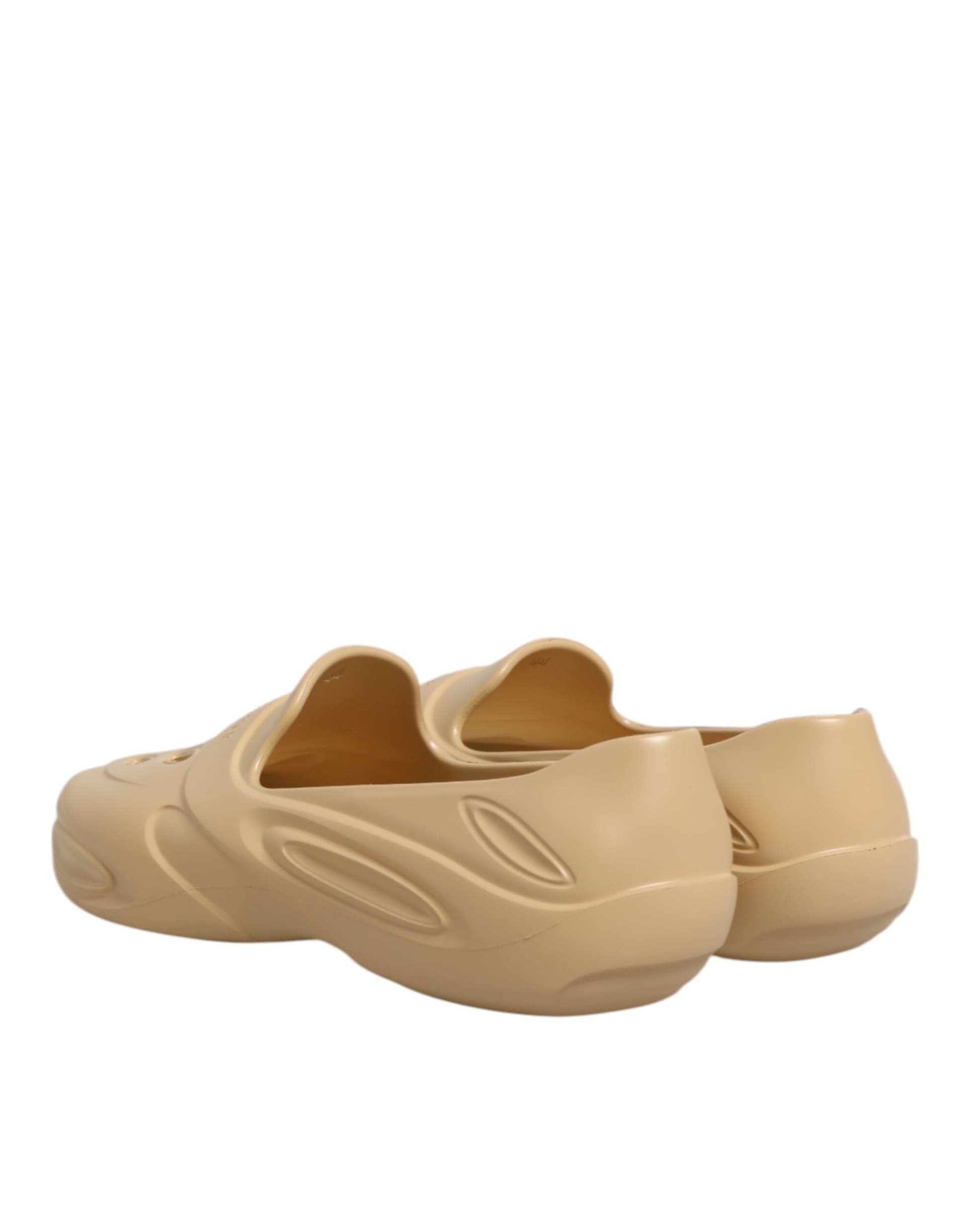 Dolce & Gabbana Beige Rubber Slides Low Top Sneakers Shoes - 4