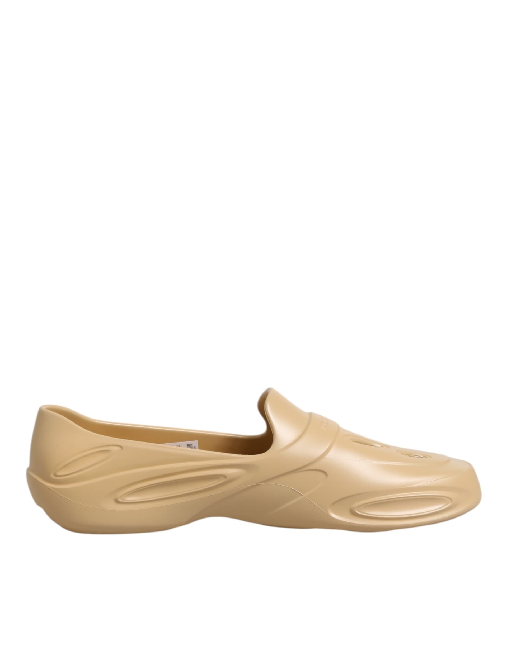 Dolce & Gabbana Beige Rubber Slides Low Top Sneakers Shoes - 7