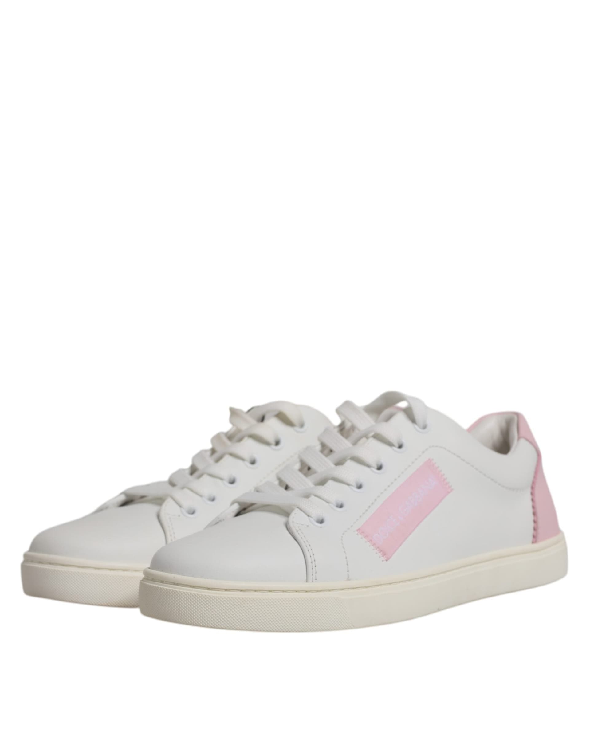 Dolce & Gabbana White Classic Calf Leather Sneakers Shoes - 2