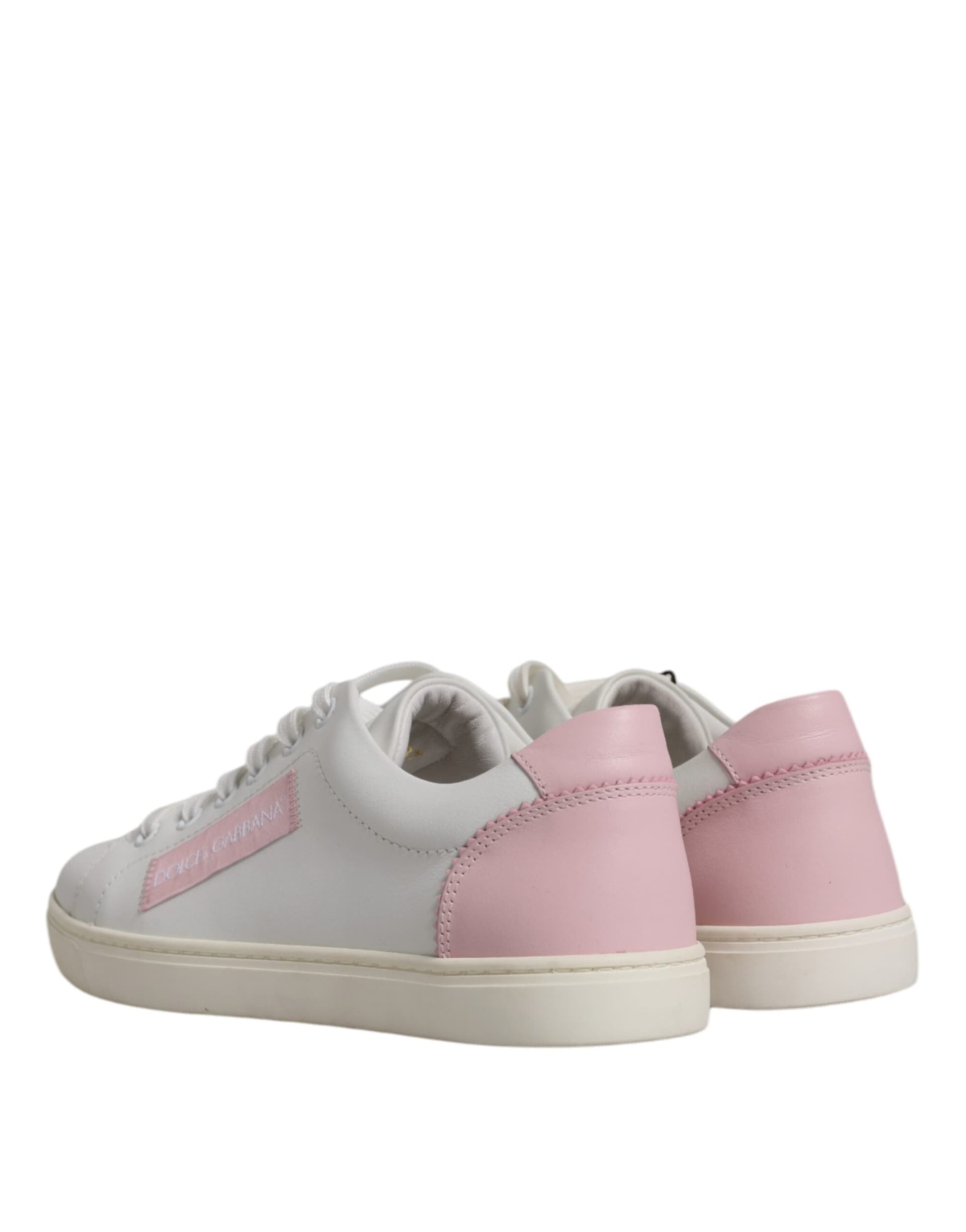 Dolce & Gabbana White Classic Calf Leather Sneakers Shoes - 3