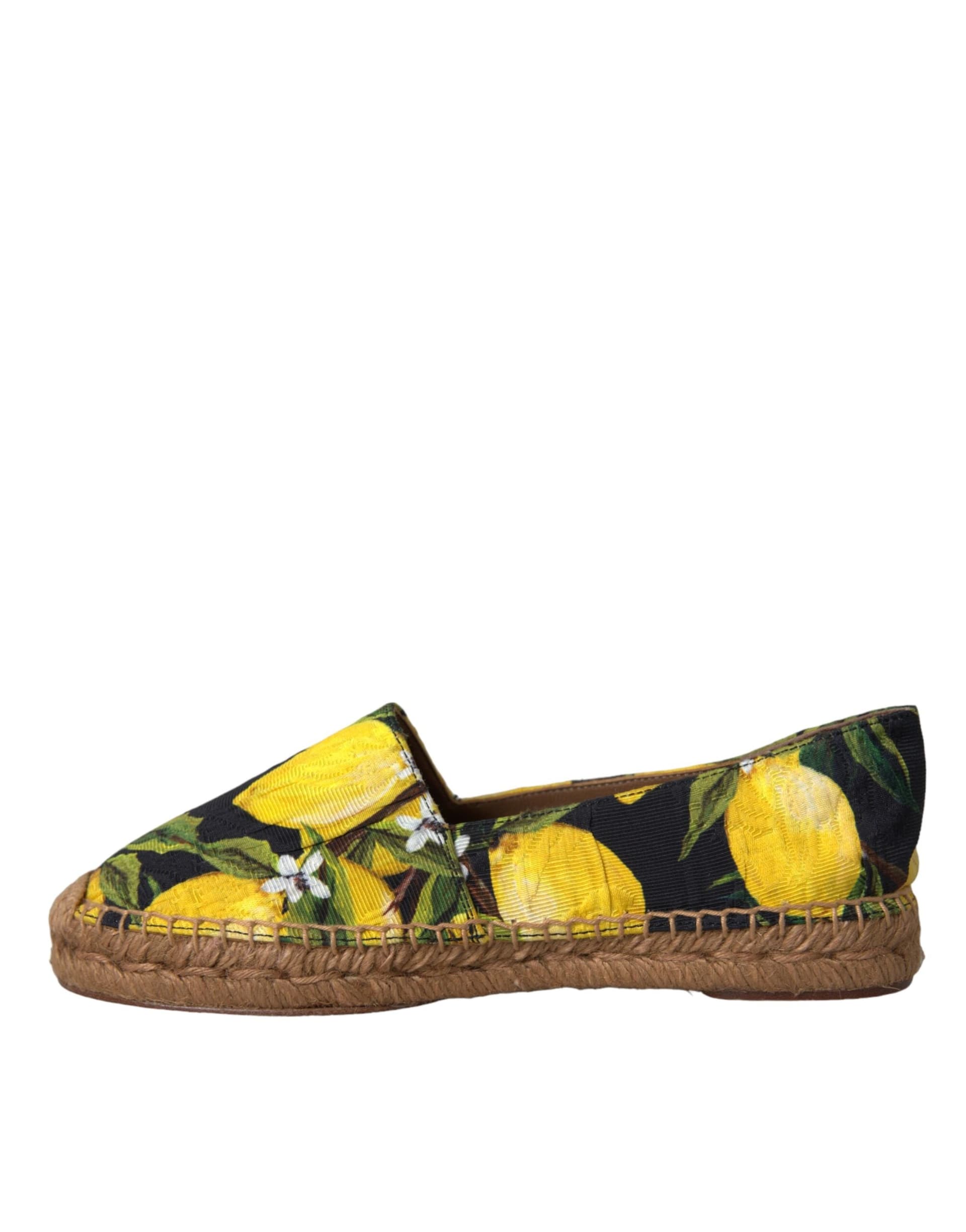Dolce & Gabbana Multicolor Lemon Slip On Espadrilles Shoes - 4