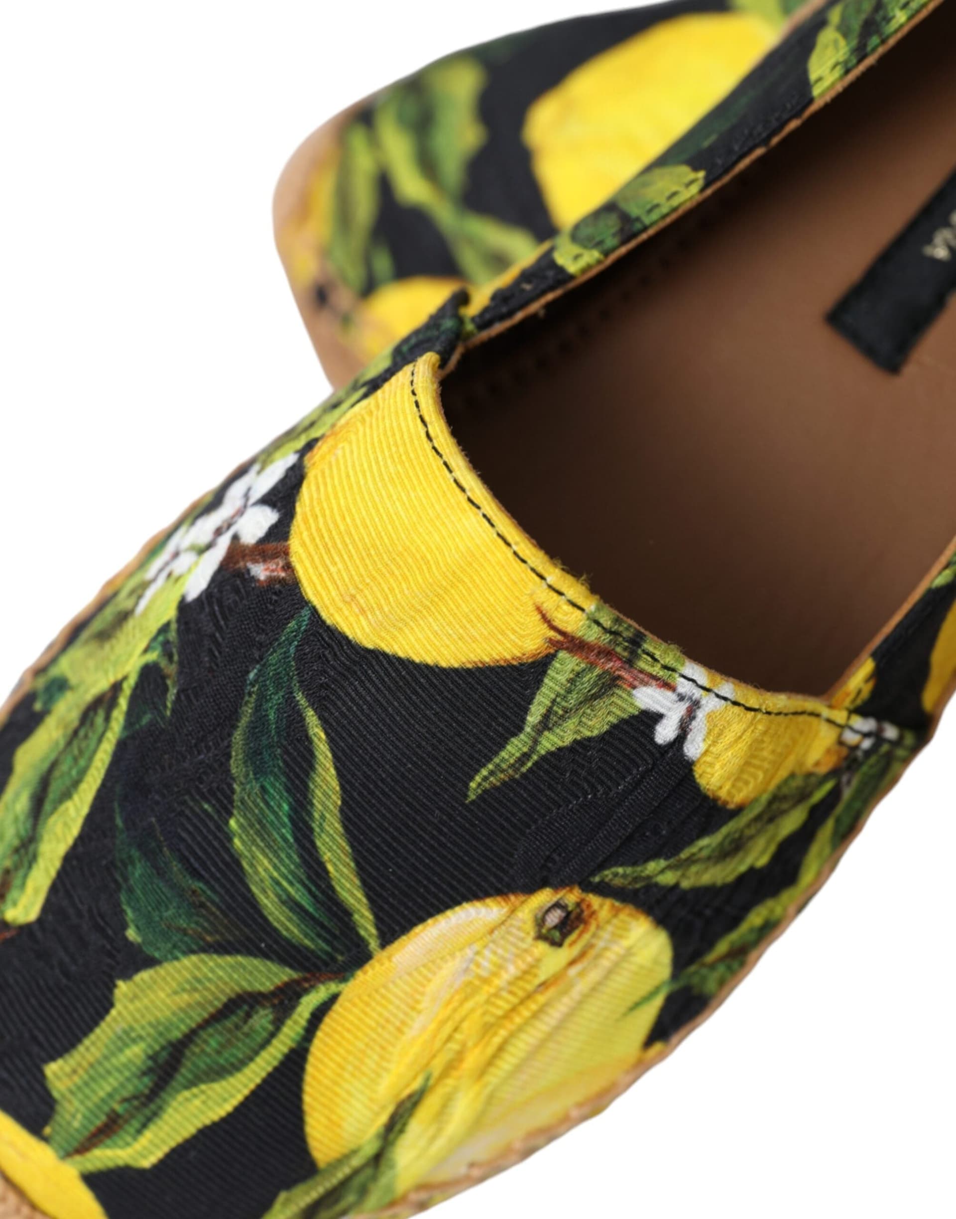 Dolce & Gabbana Multicolor Lemon Slip On Espadrilles Shoes - 8