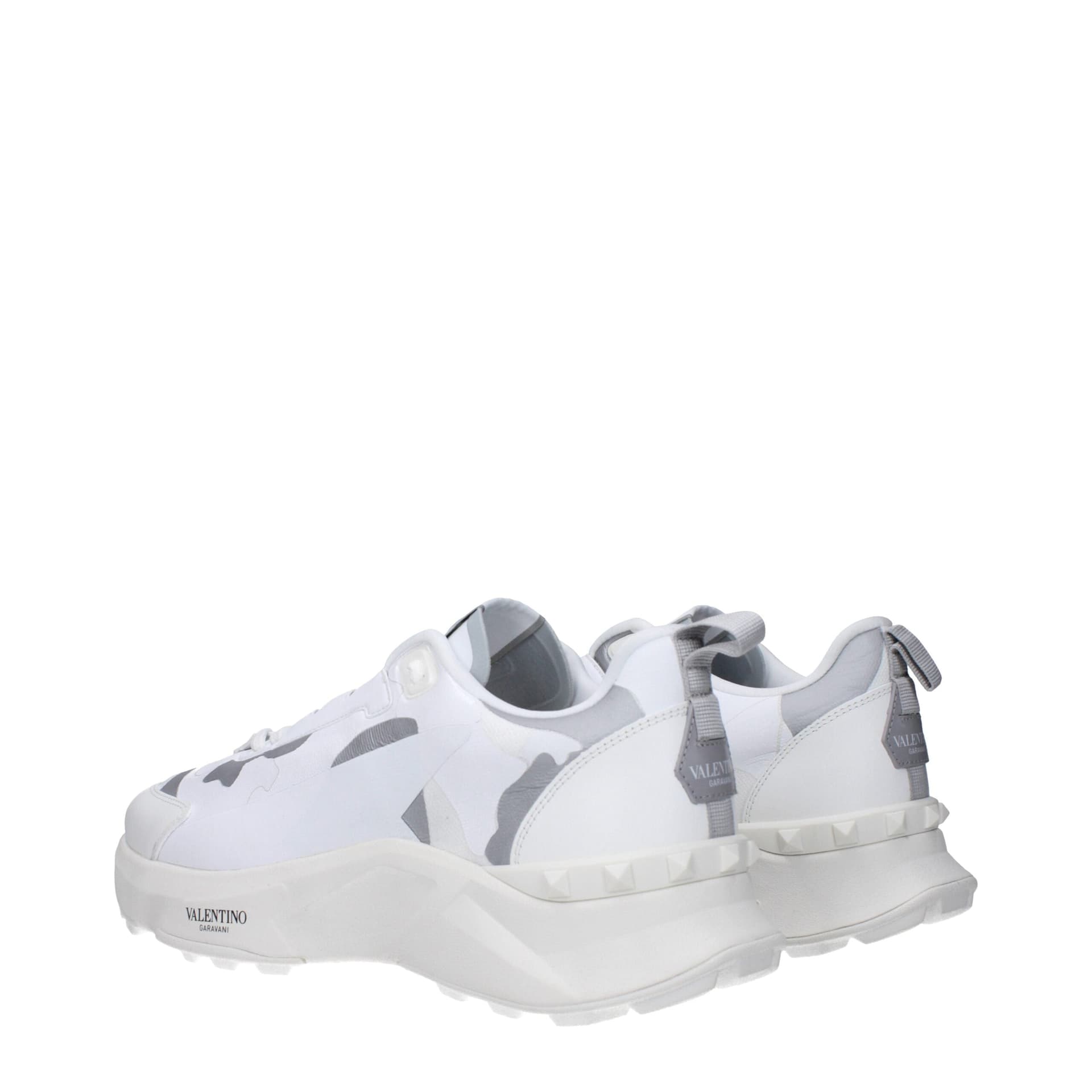 Valentino Garavani White Fabric Athletic Sneakers - 4