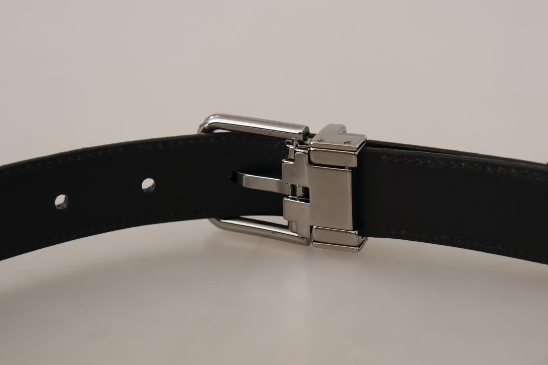 Dolce & Gabbana Red Exotic Leather Metal Logo Buckle Belt - 5