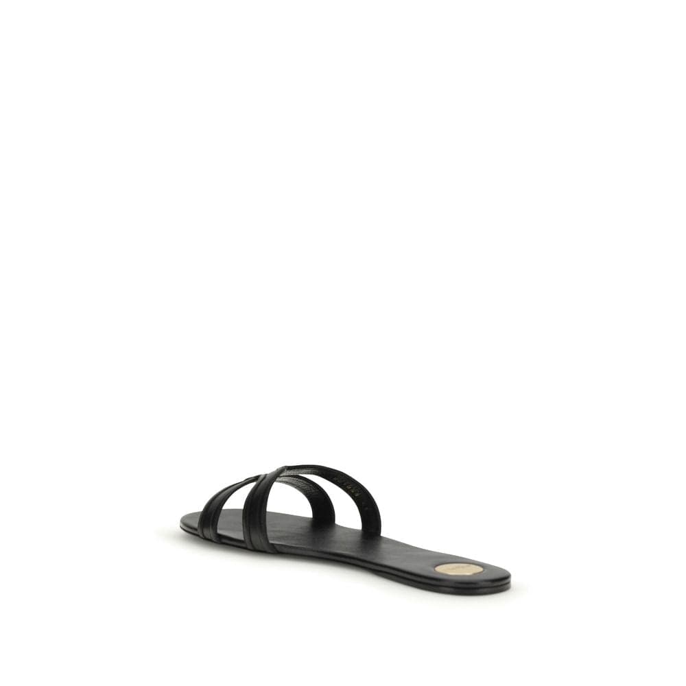 Saint Laurent Black Calf Leather Bos Taurus Sandals - 3