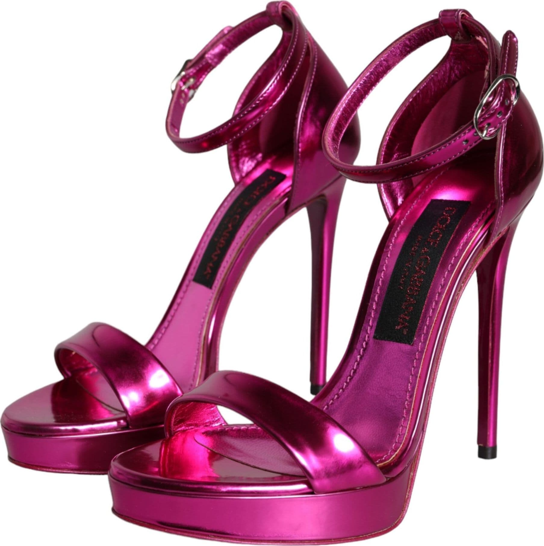 Dolce & Gabbana Fuchsia KEIRA Heels Ankle Strap Sandals Shoes - 2