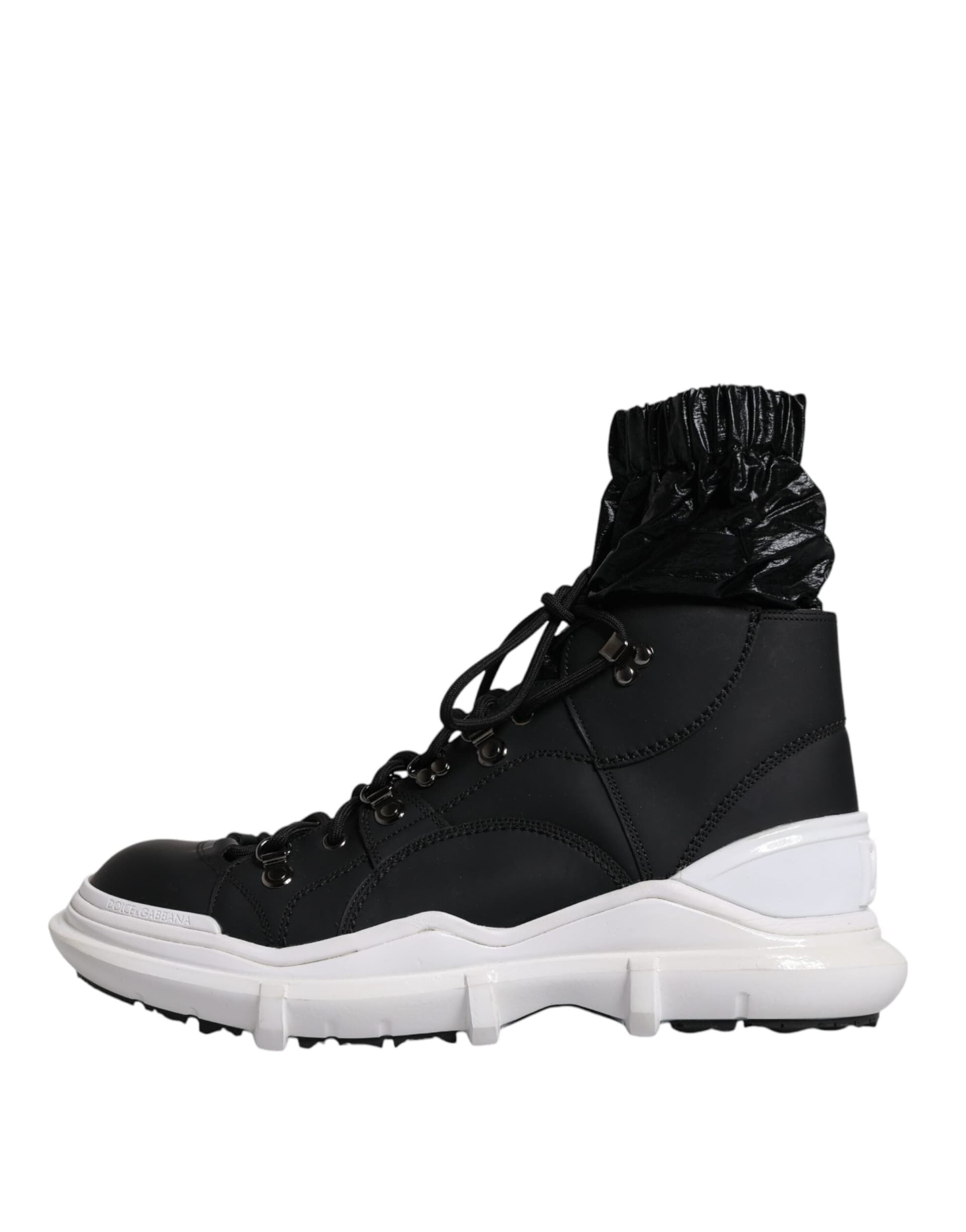 Dolce & Gabbana Black Nylon Galileo High Top Sneakers Shoes - 5