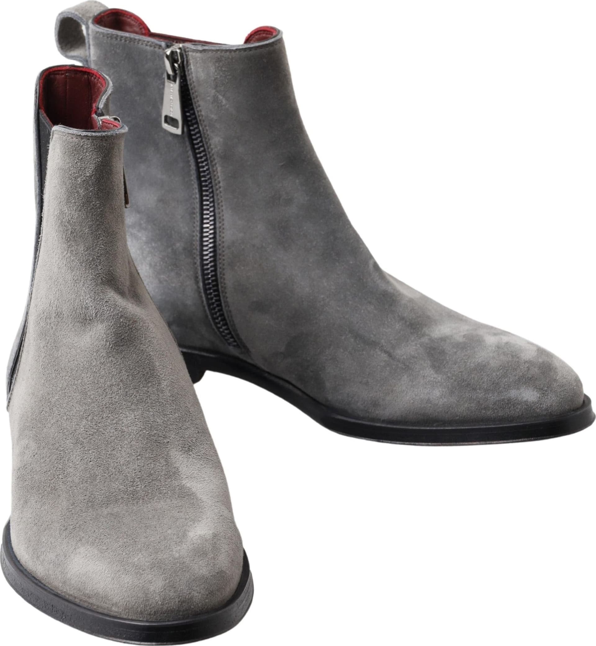 Dolce & Gabbana Gray Leather Men Ankle Boots Shoes - 5