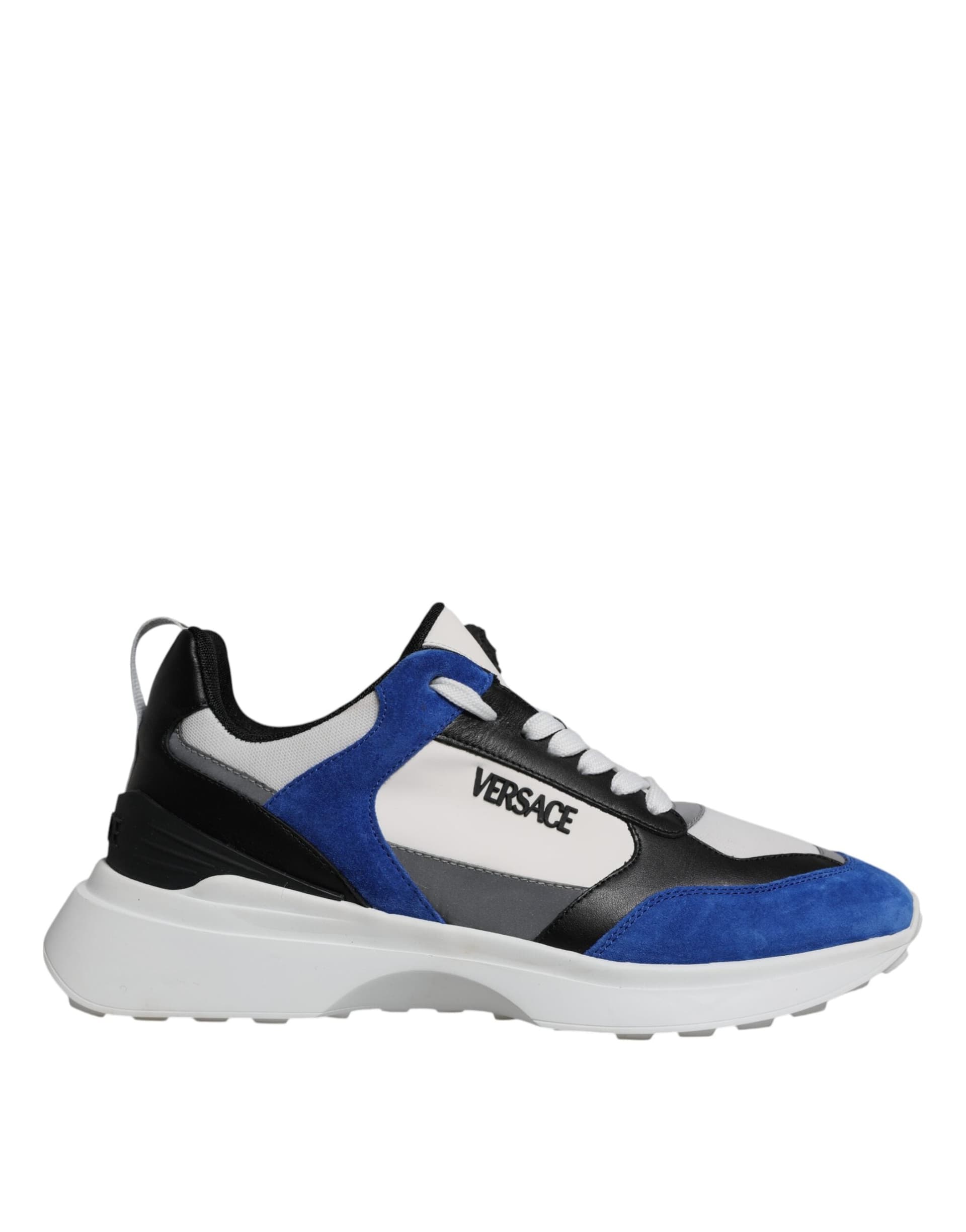 Versace Multicolor Canvas Quad Fabric Medusa Low Top Sneakers Shoes - 5