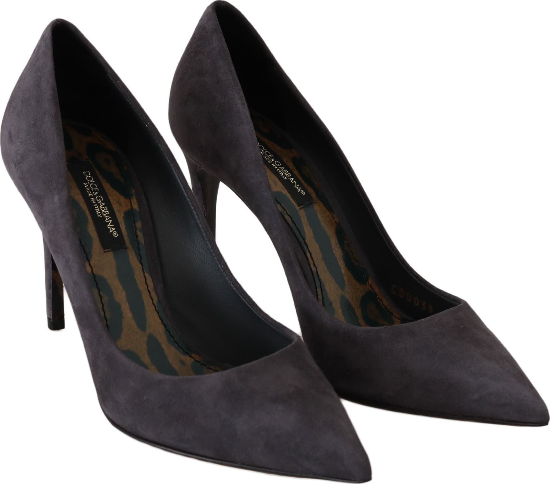 Dolce & Gabbana Gray Suede Leather Stiletto  Shoes Heels - 3