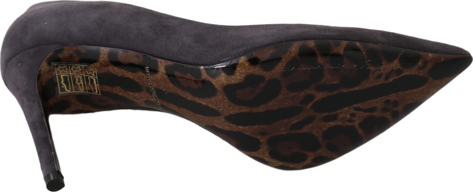Dolce & Gabbana Gray Suede Leather Stiletto  Shoes Heels - 7