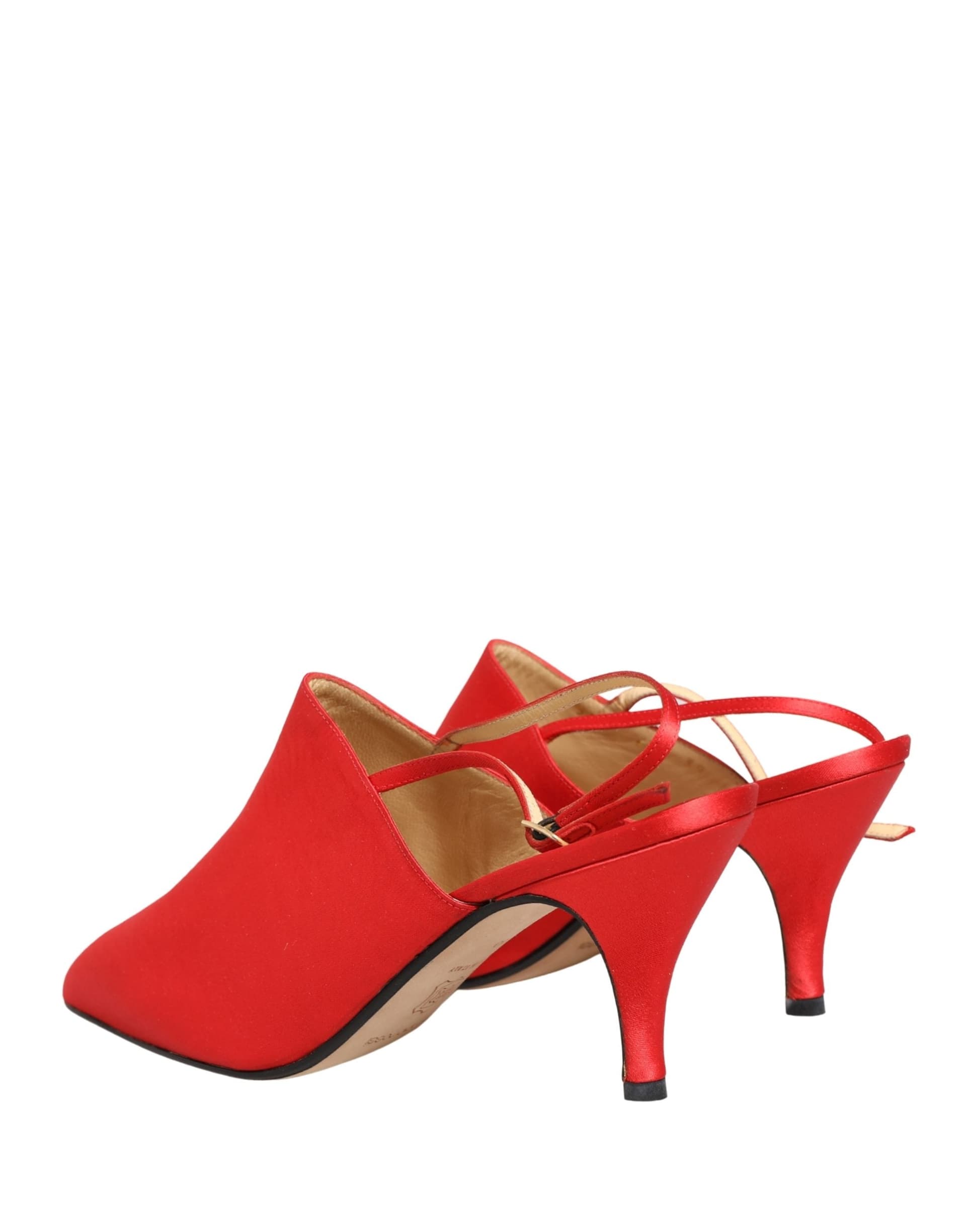 Dolce & Gabbana Red Suede Heel Slingback Shoes - 4