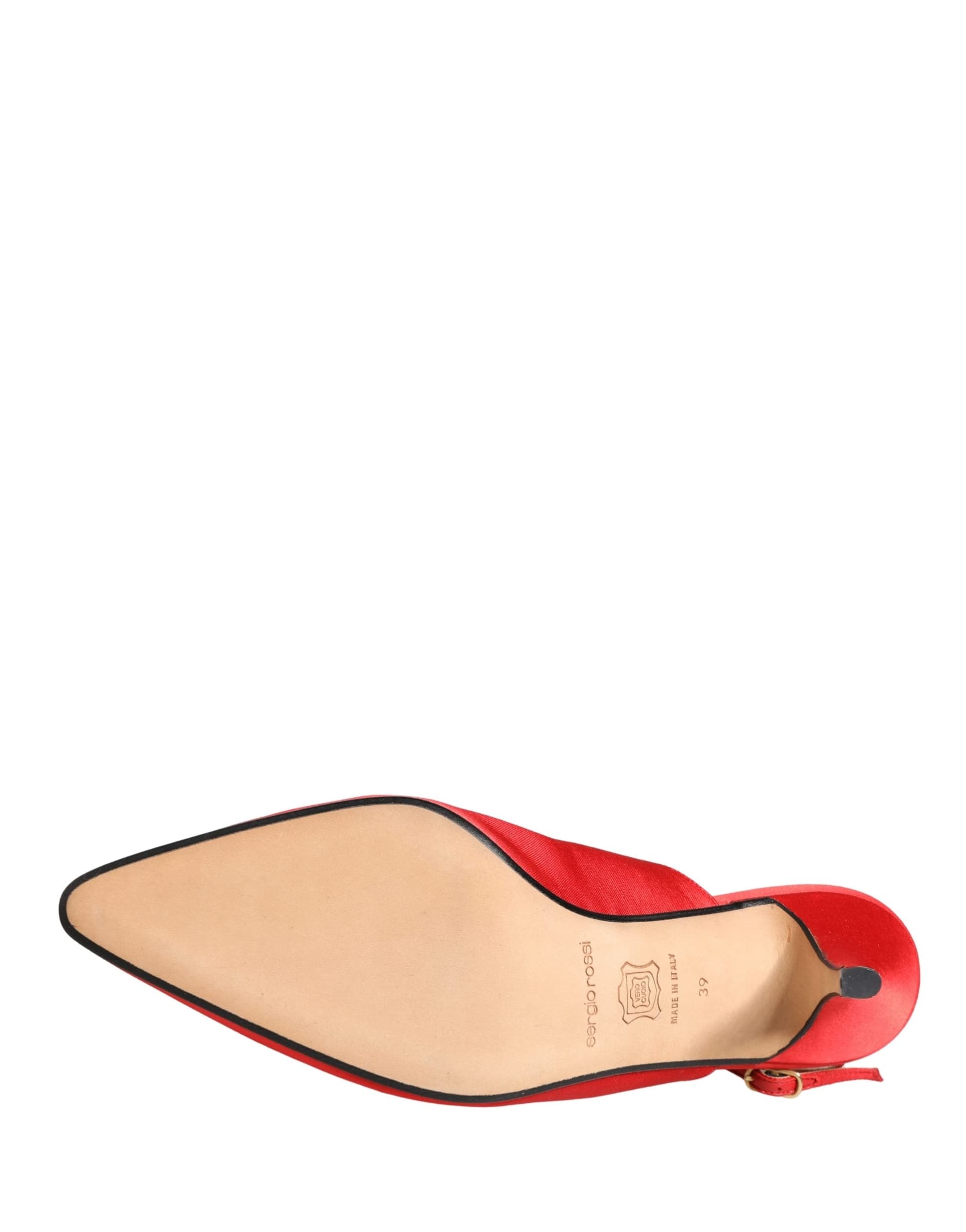 Dolce & Gabbana Red Suede Heel Slingback Shoes - 8
