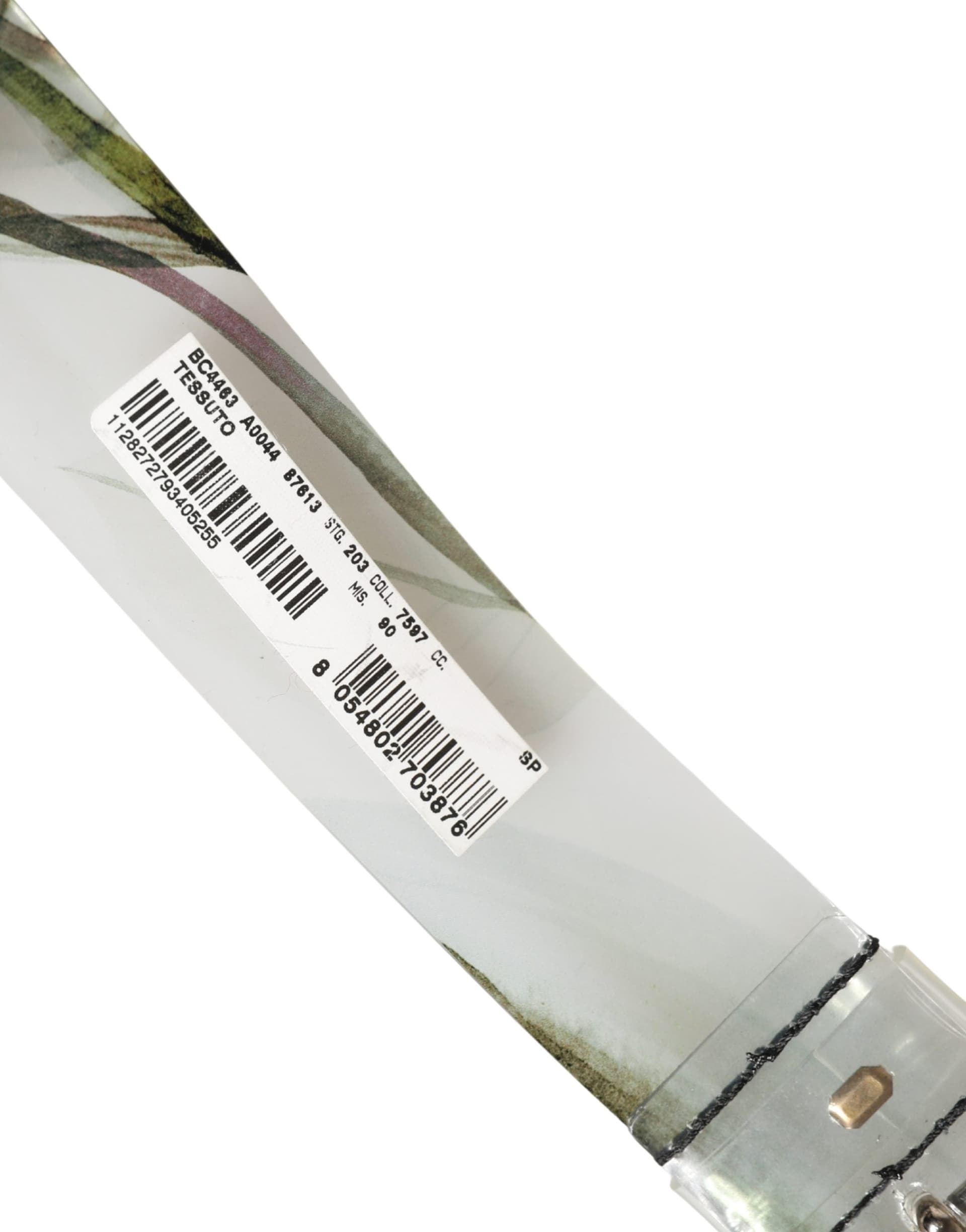 Dolce & Gabbana Men White Floral PVC Silver Metal Buckle Belt - 6