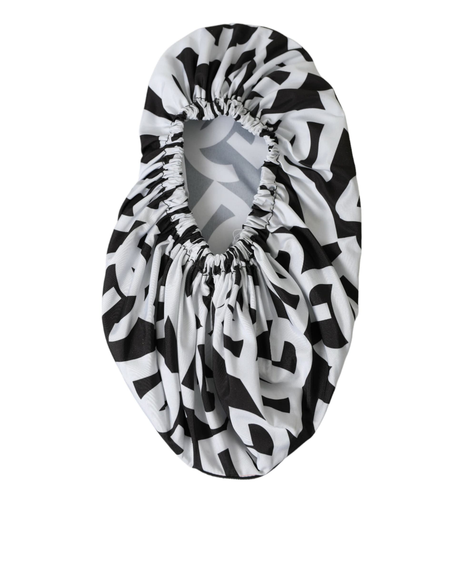 Dolce & Gabbana White Logo Print Nylon Slip On Flats Shoes - 6