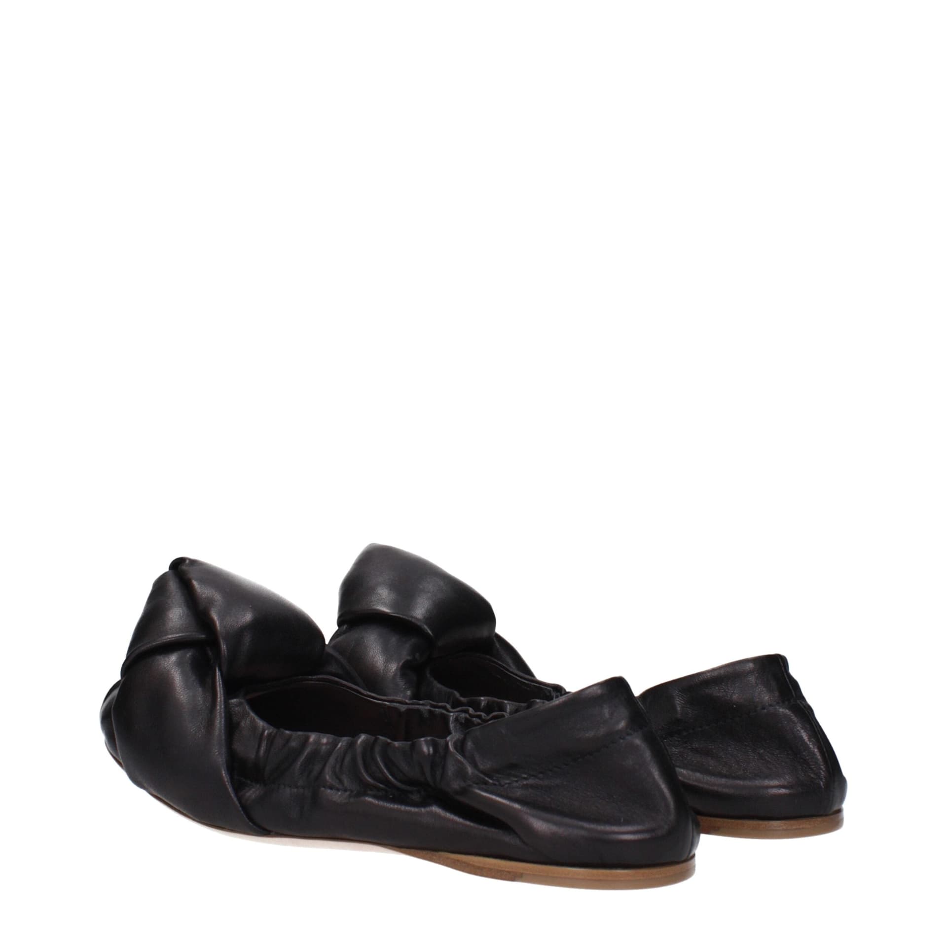 Miu Miu Black Leather Ballet Flats - 4