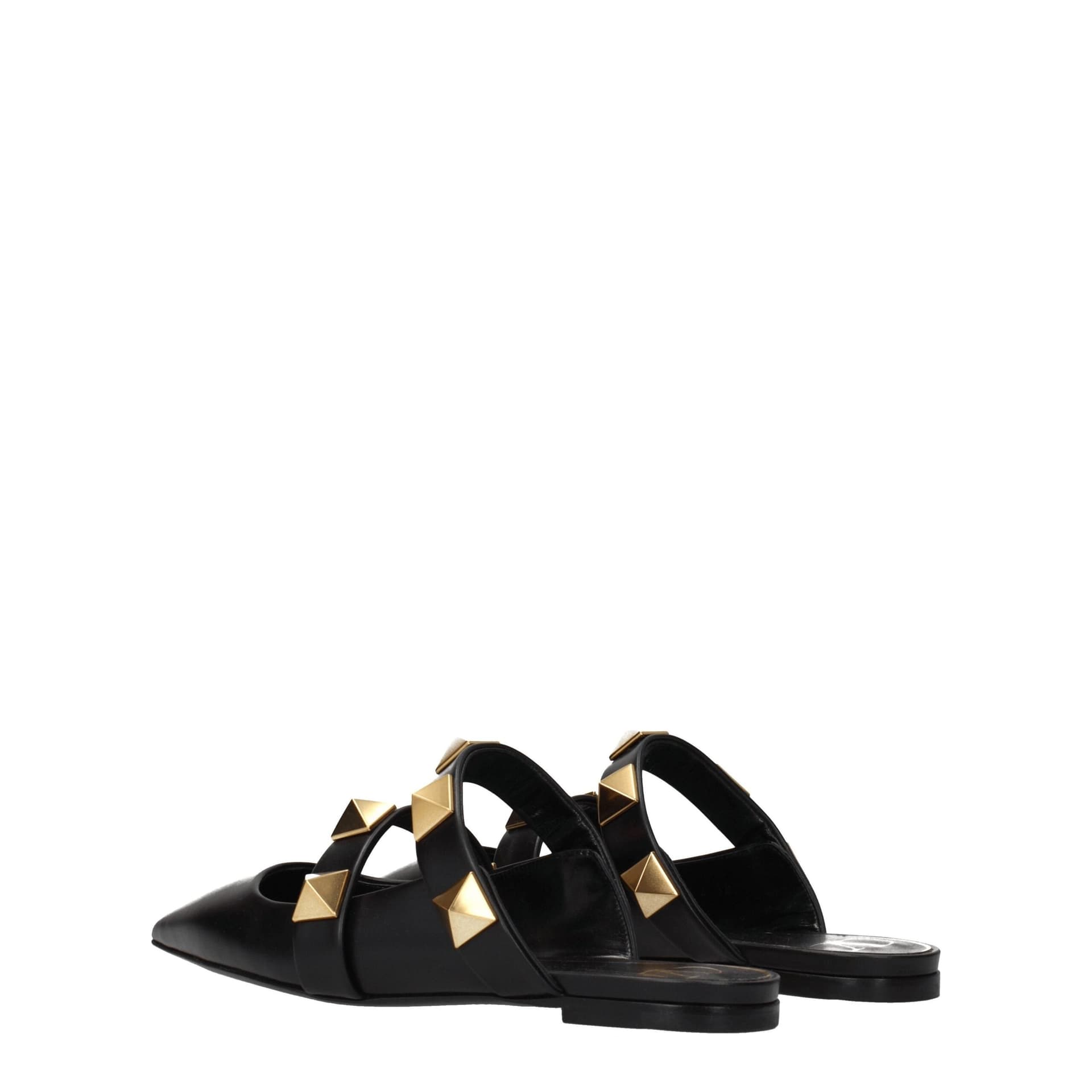 Valentino Garavani Black Leather Mules - 4